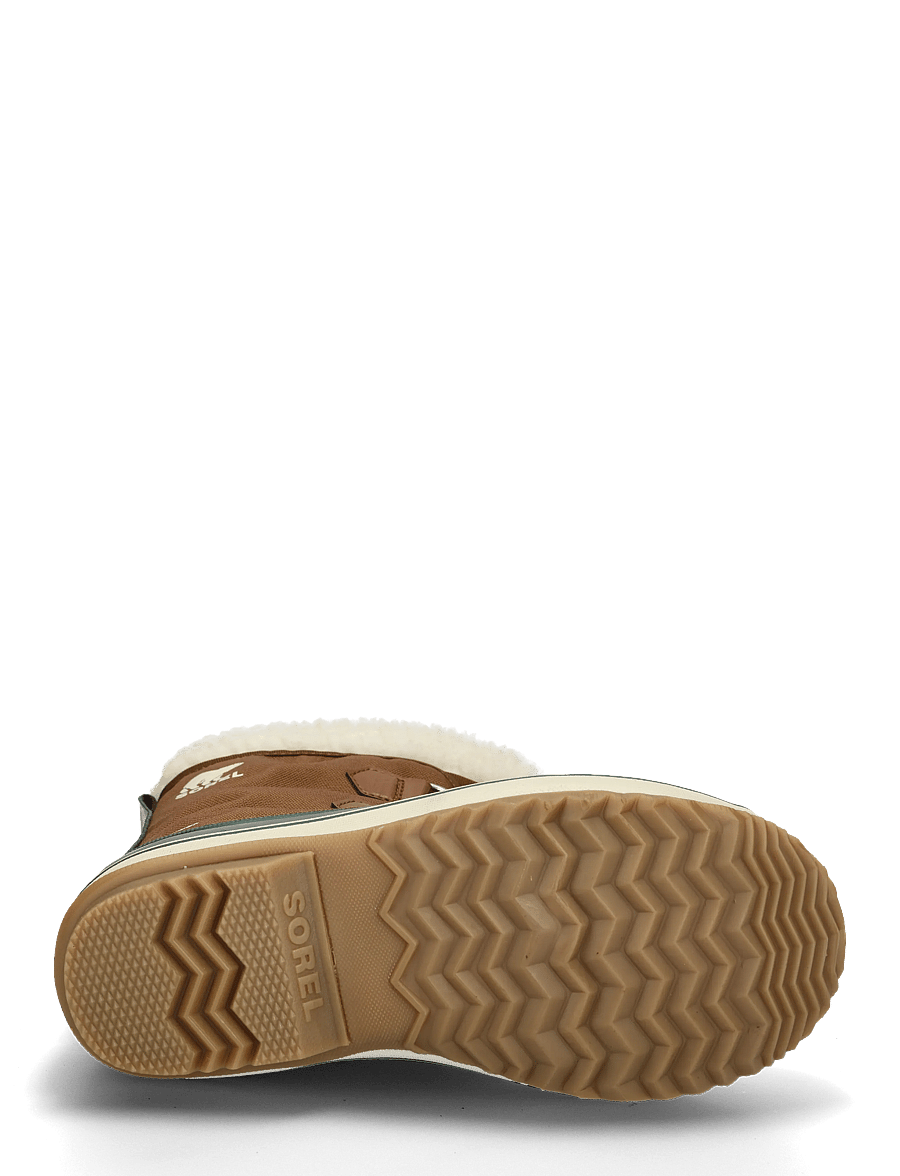 Sorel - BIG KIDS YOOT PAC NYLON WP - matka- ja kõndimisjalatsid - velvet tan, stone green - 4