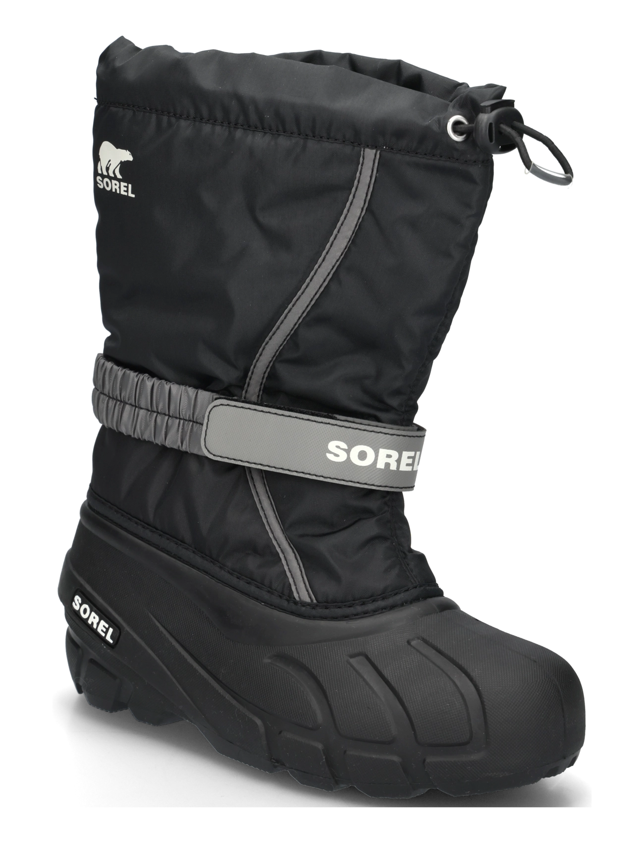 Sorel BIG KIDS FLURRY BOOT - Winter boots - BLACK, SEA SALT / black