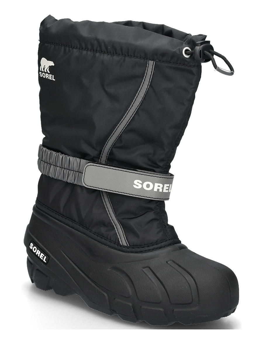 Sorel - BIG KIDS FLURRY BOOT - wanderschuhe - black, sea salt - 0