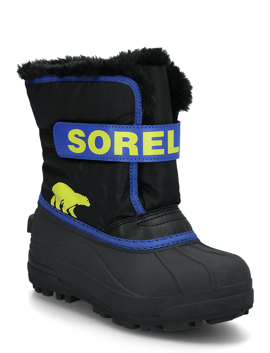 Sorel - LITTLE KIDS SNOW COMMANDER - matka- ja kõndimisjalatsid - black, azul - 0