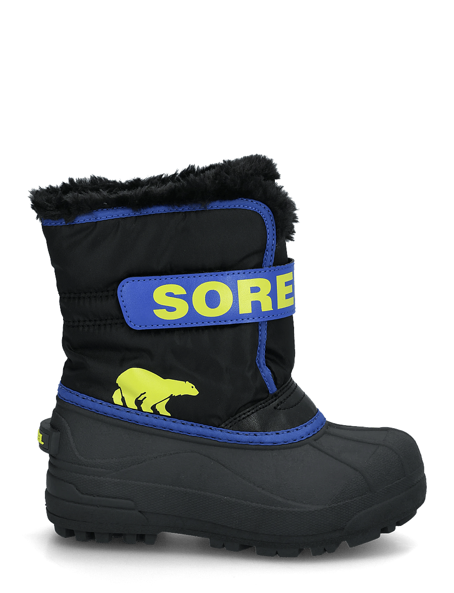 Sorel - LITTLE KIDS SNOW COMMANDER - matka- ja kõndimisjalatsid - black, azul - 2
