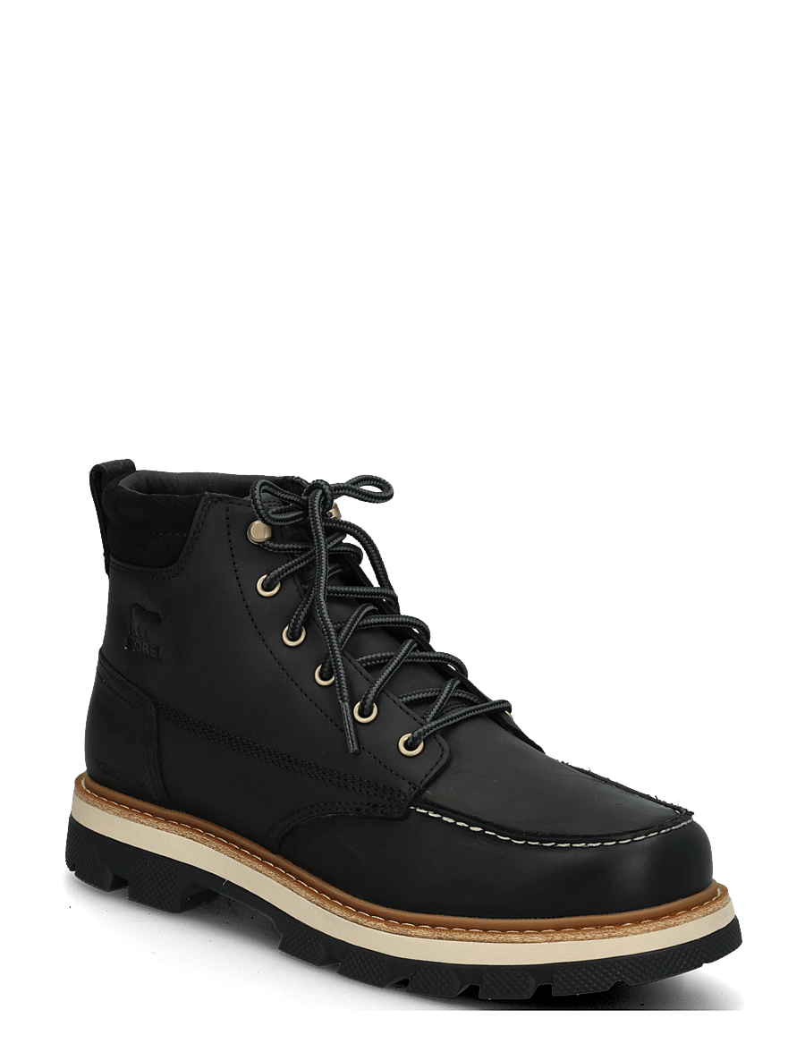 Sorel - LARK-47 MOC TOE WP - laced boots - black, bleached ceramic - 0