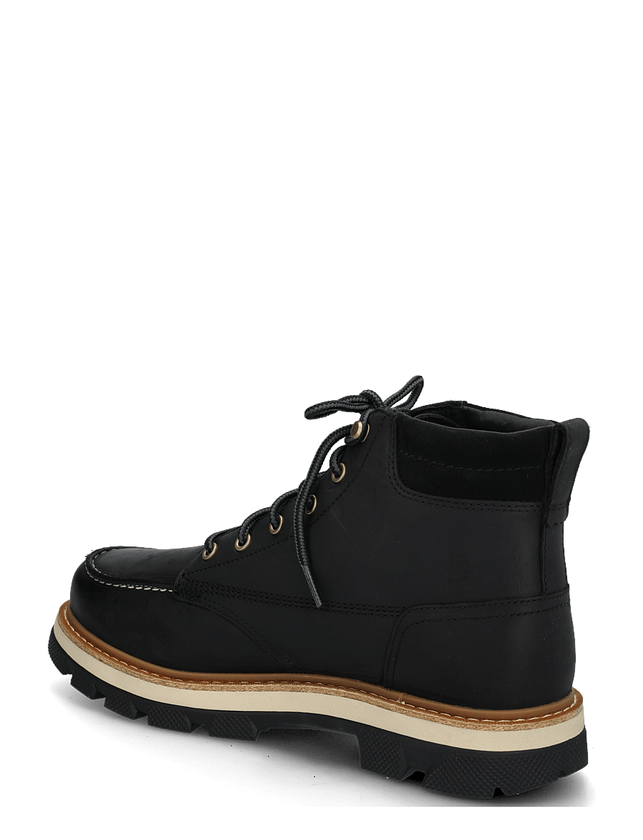 Sorel - LARK-47 MOC TOE WP - laced boots - black, bleached ceramic - 1