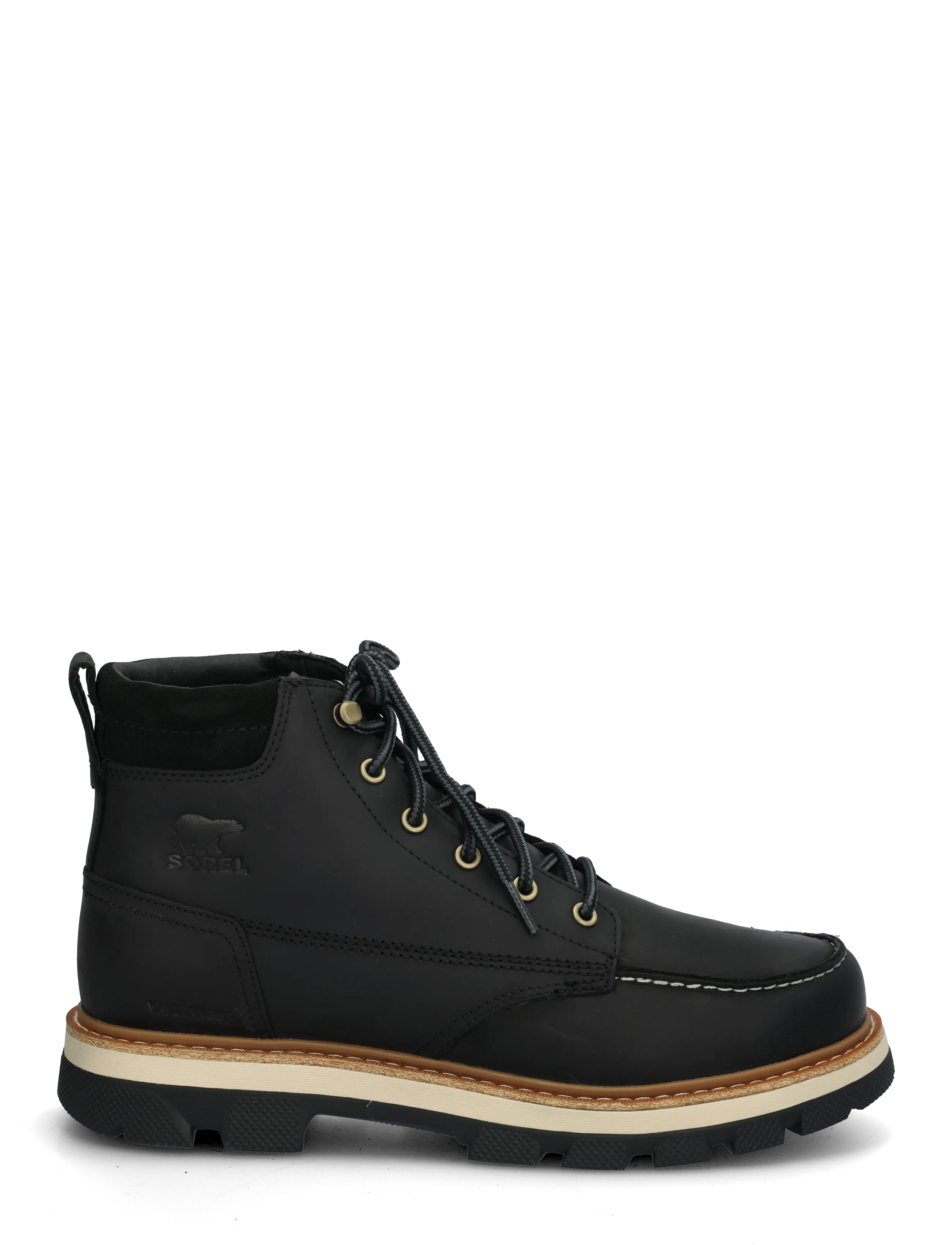 Sorel - LARK-47 MOC TOE WP - schnürstiefel - black, bleached ceramic - 2