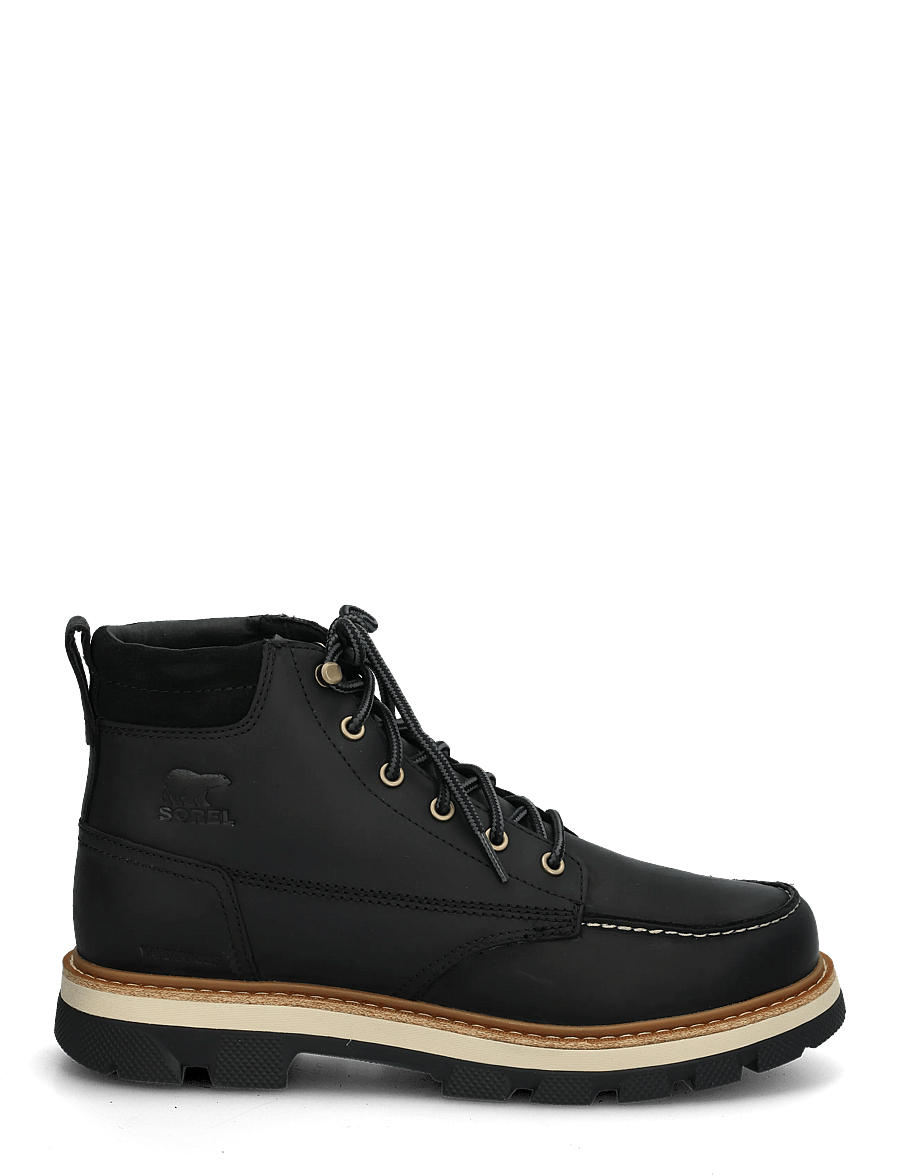 Sorel - LARK-47 MOC TOE WP - schnürstiefel - black, bleached ceramic - 2