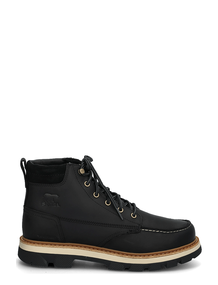 Sorel - LARK-47 MOC TOE WP - laced boots - black, bleached ceramic - 2