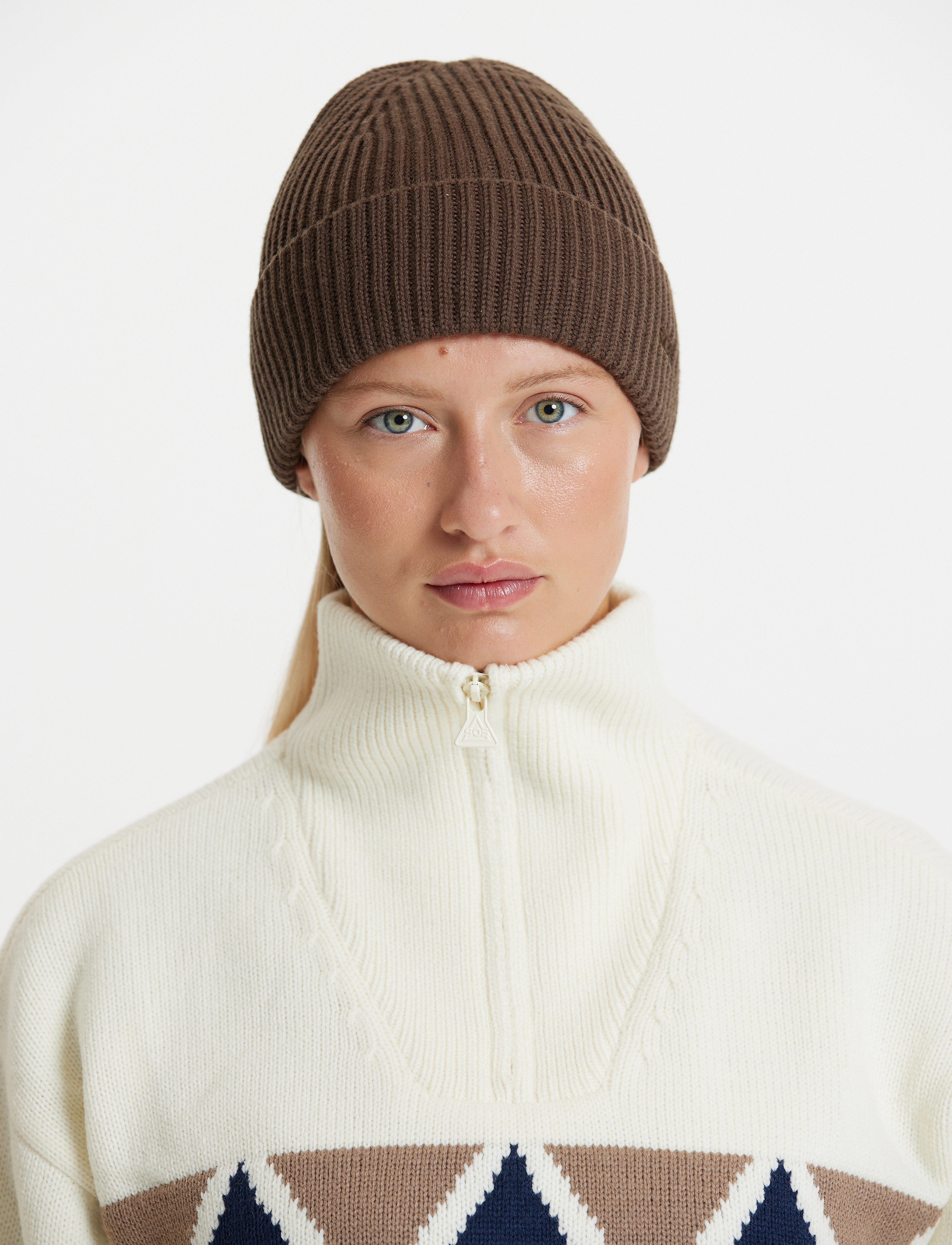 SOS Aboda Windstopper Uni knit - Knitwear - WHITE / beige
