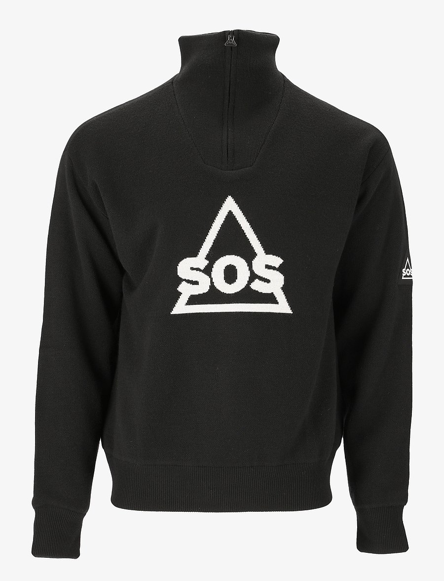 SOS - Tignes Uni Windstopper Knit - dressipluusid - black - 1