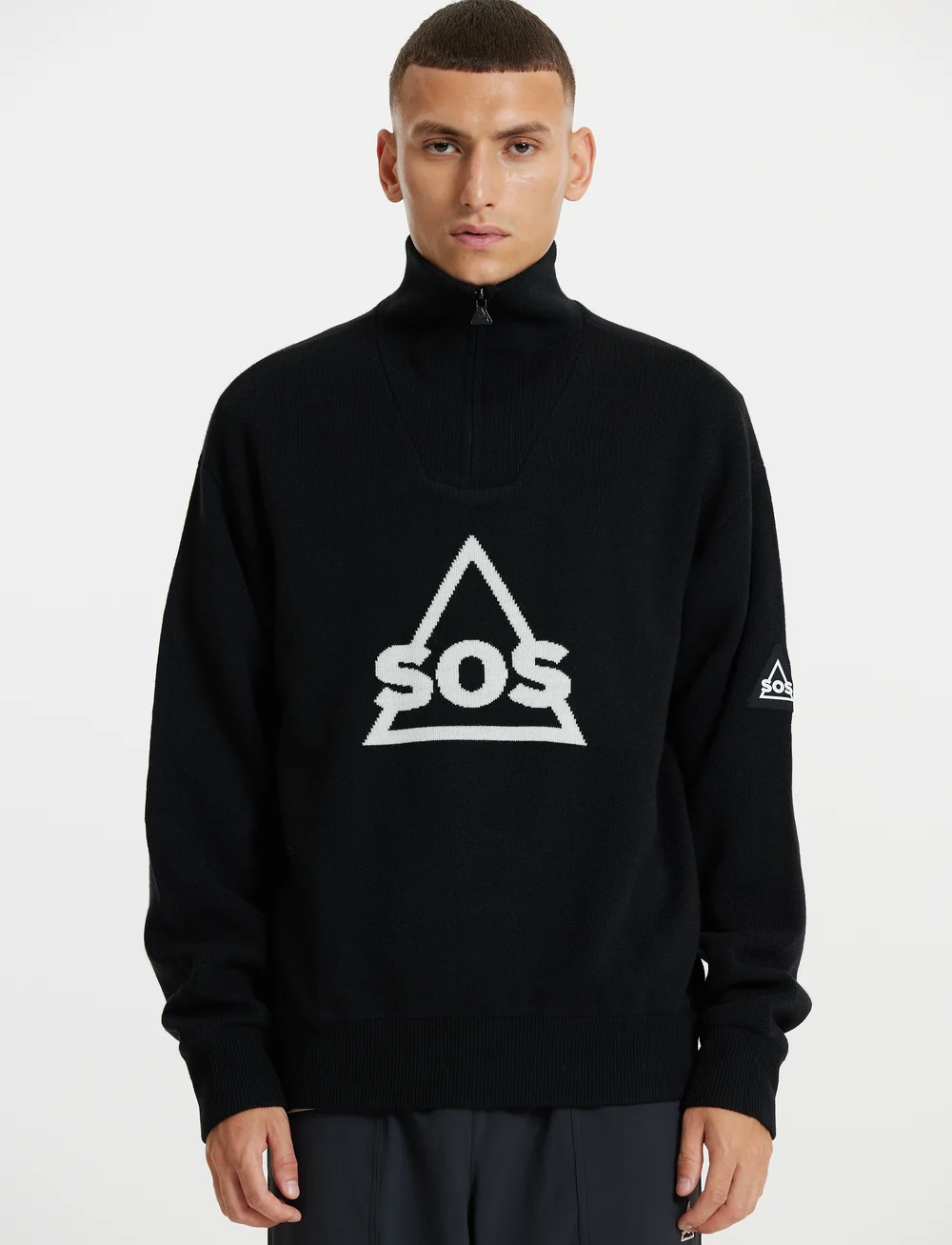 SOS - Tignes Uni Windstopper Knit - sweatshirts - black - 0