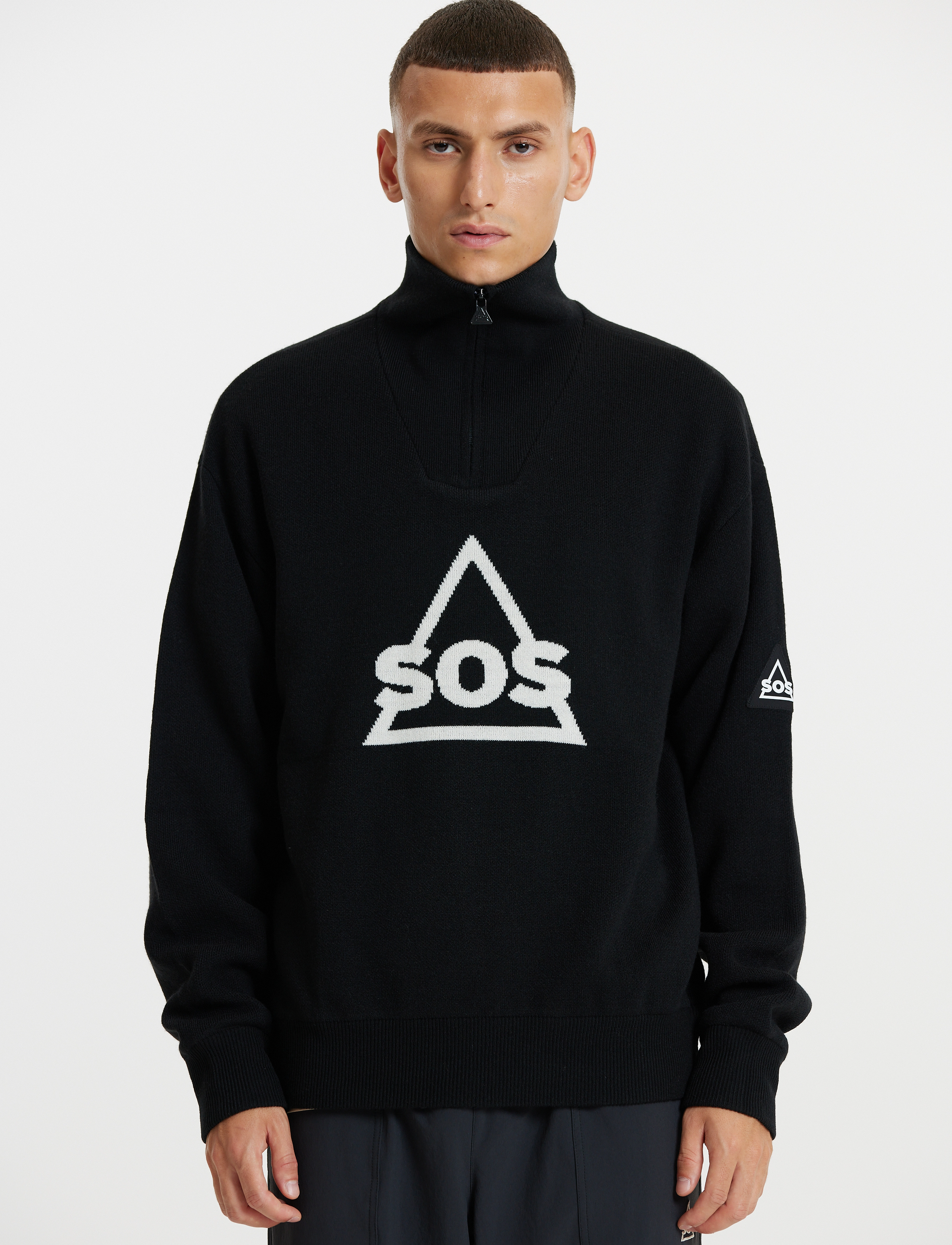 SOS - Tignes Uni Windstopper Knit - dressipluusid - black - 0