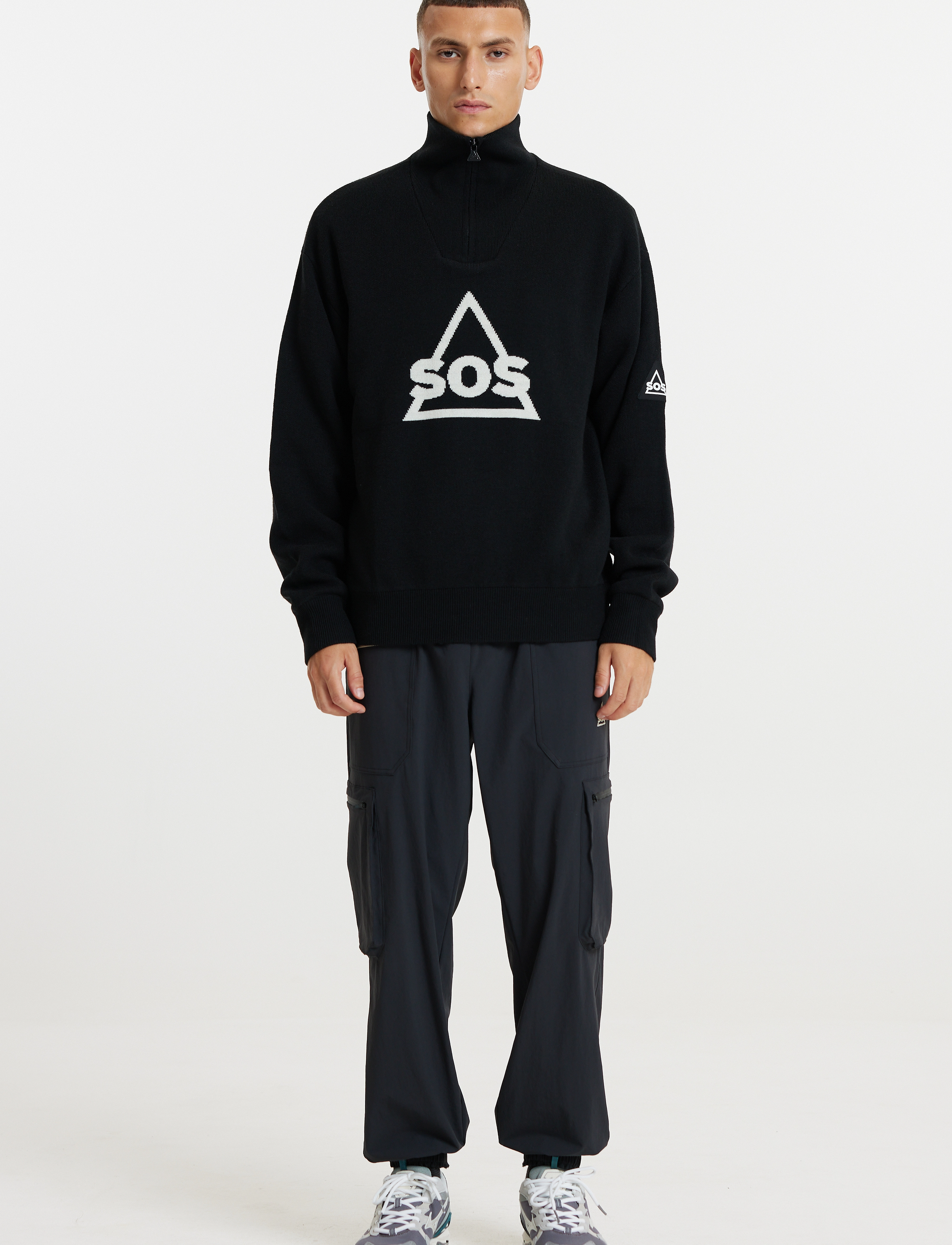 SOS Tignes Uni Windstopper Knit - Knitwear - BLACK / black