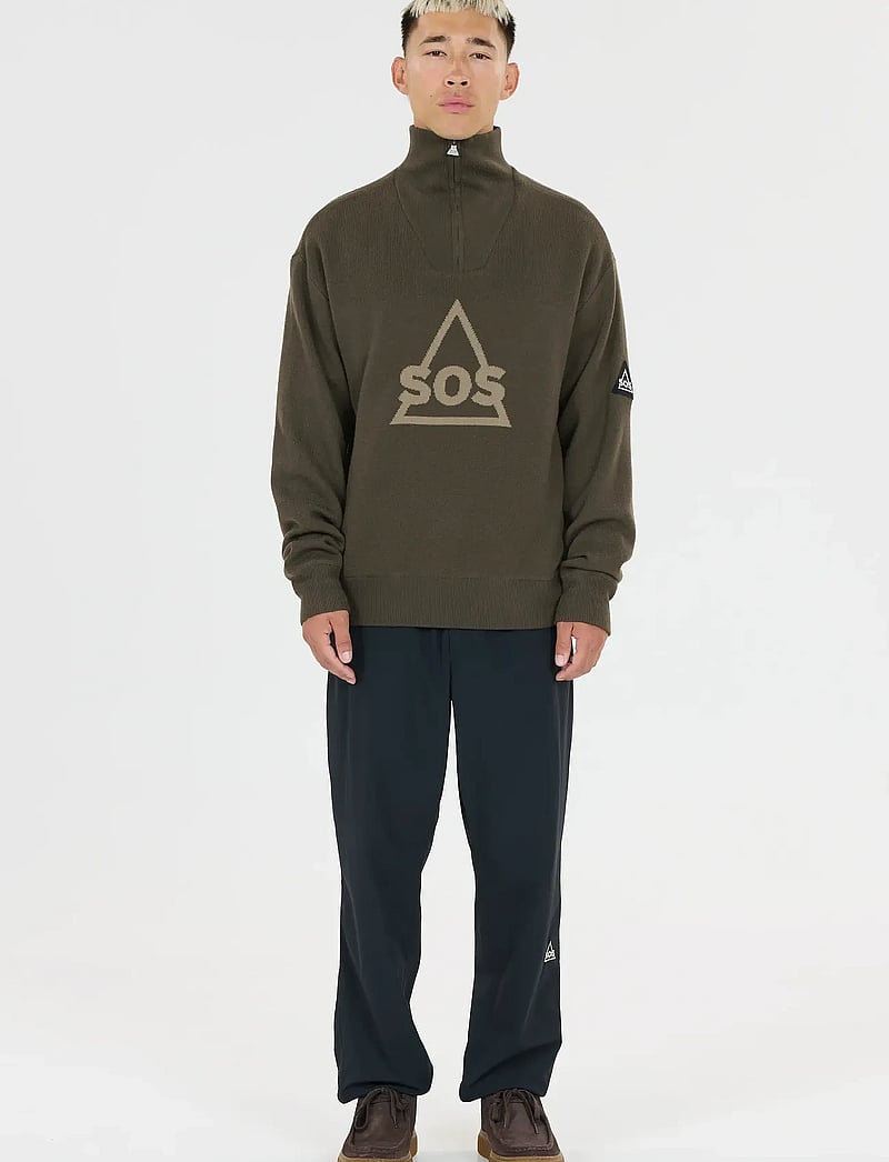 SOS - Tignes Uni Windstopper Knit - sweatshirts - black ink - 4