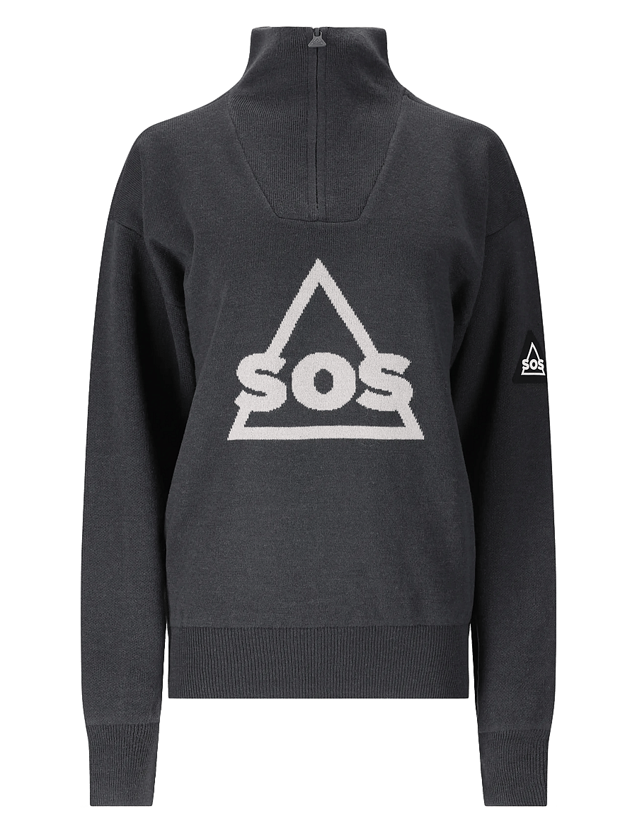 SOS - Tignes Uni Windstopper Knit - dressipluusid - india ink - 1
