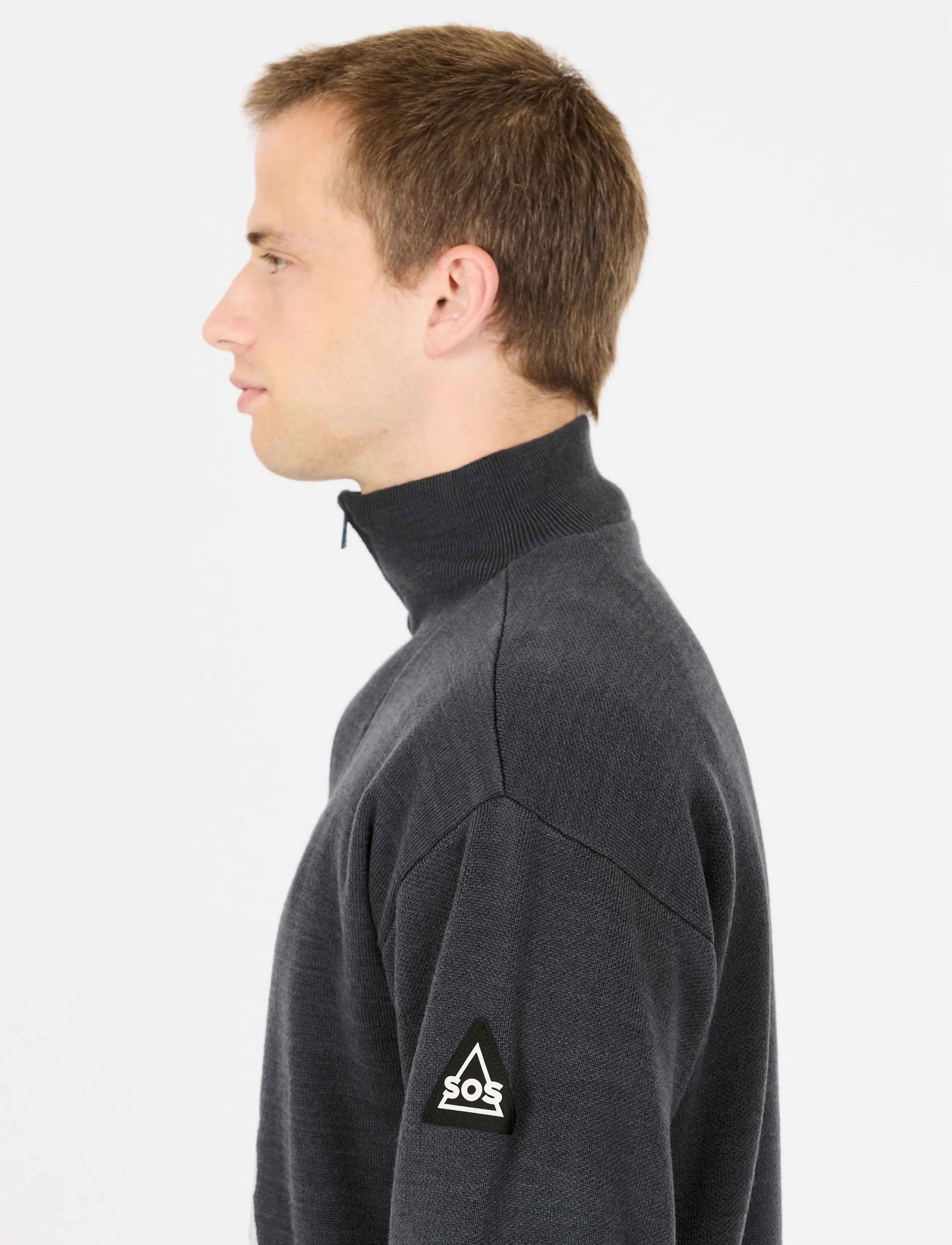 SOS - Tignes Uni Windstopper Knit - dressipluusid - india ink - 3