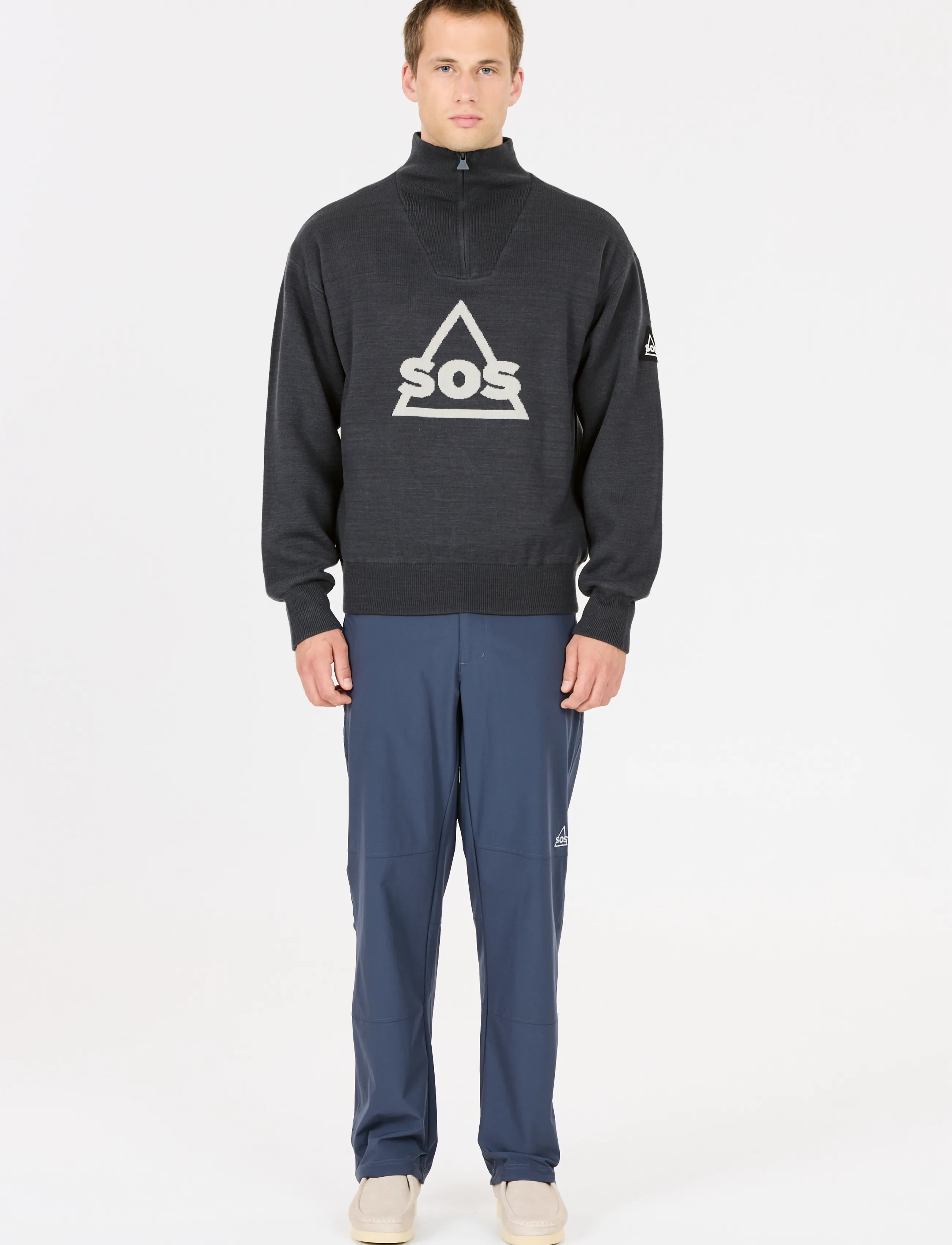 SOS - Tignes Uni Windstopper Knit - dressipluusid - india ink - 4