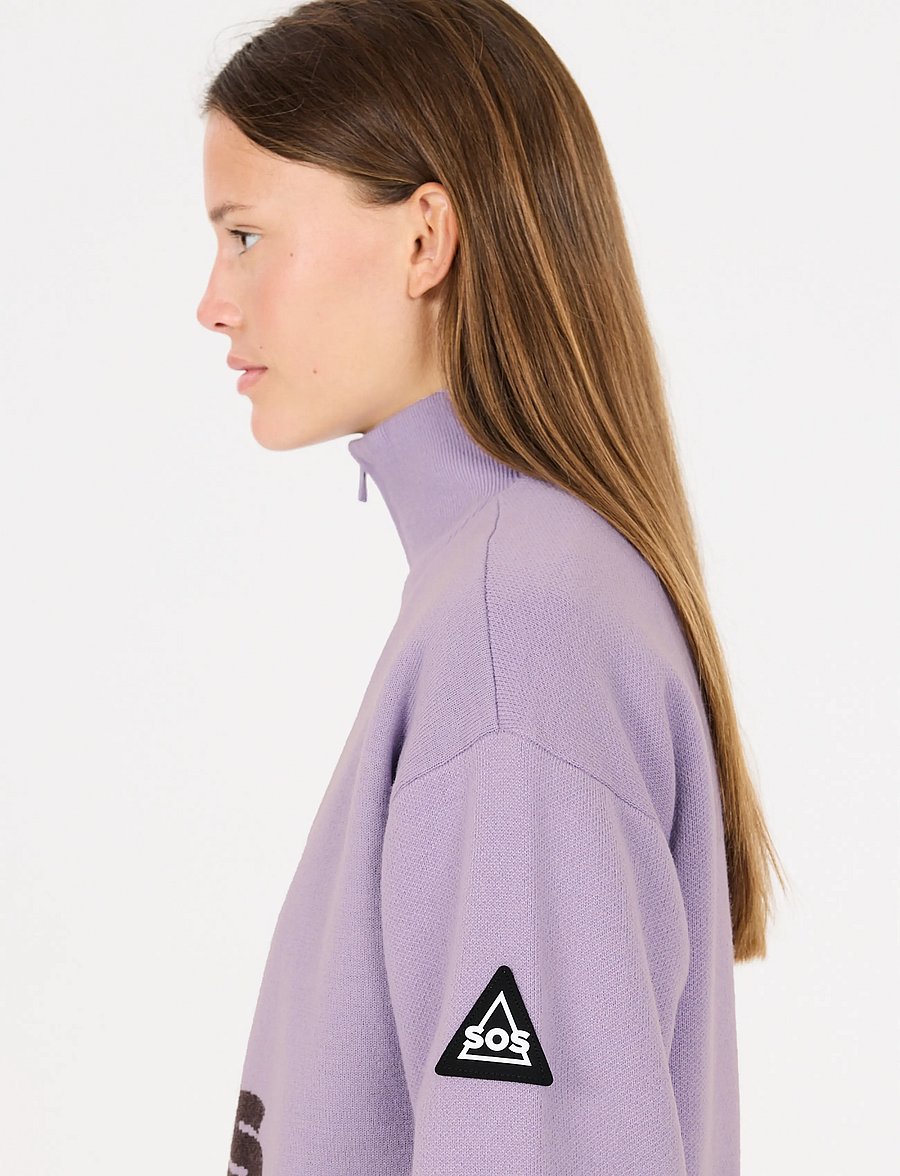 SOS - Tignes Uni Windstopper Knit - dressipluusid - wisteria - 3