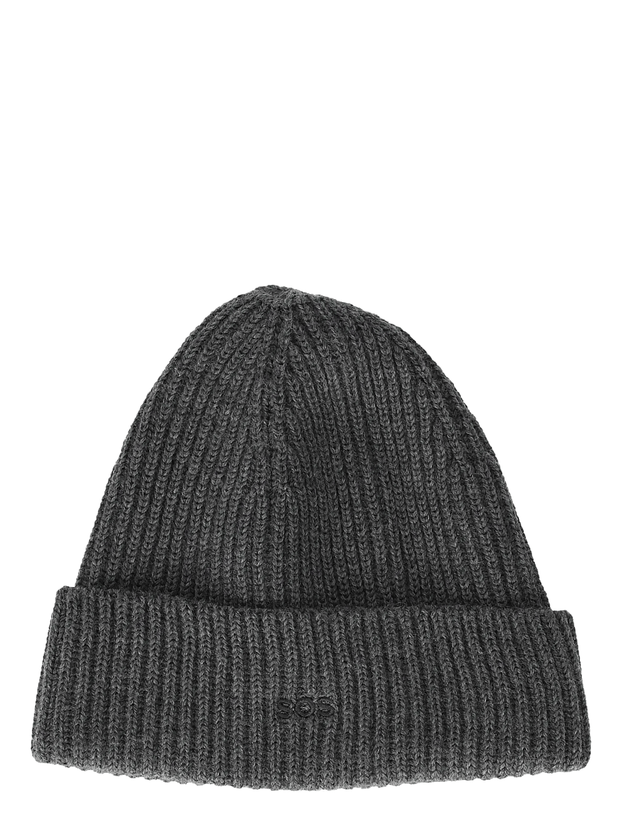 SOS - Girdwood wool beanie - huer - dark grey melange - 1
