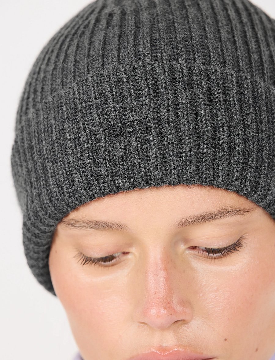 SOS - Girdwood wool beanie - huer - dark grey melange - 5