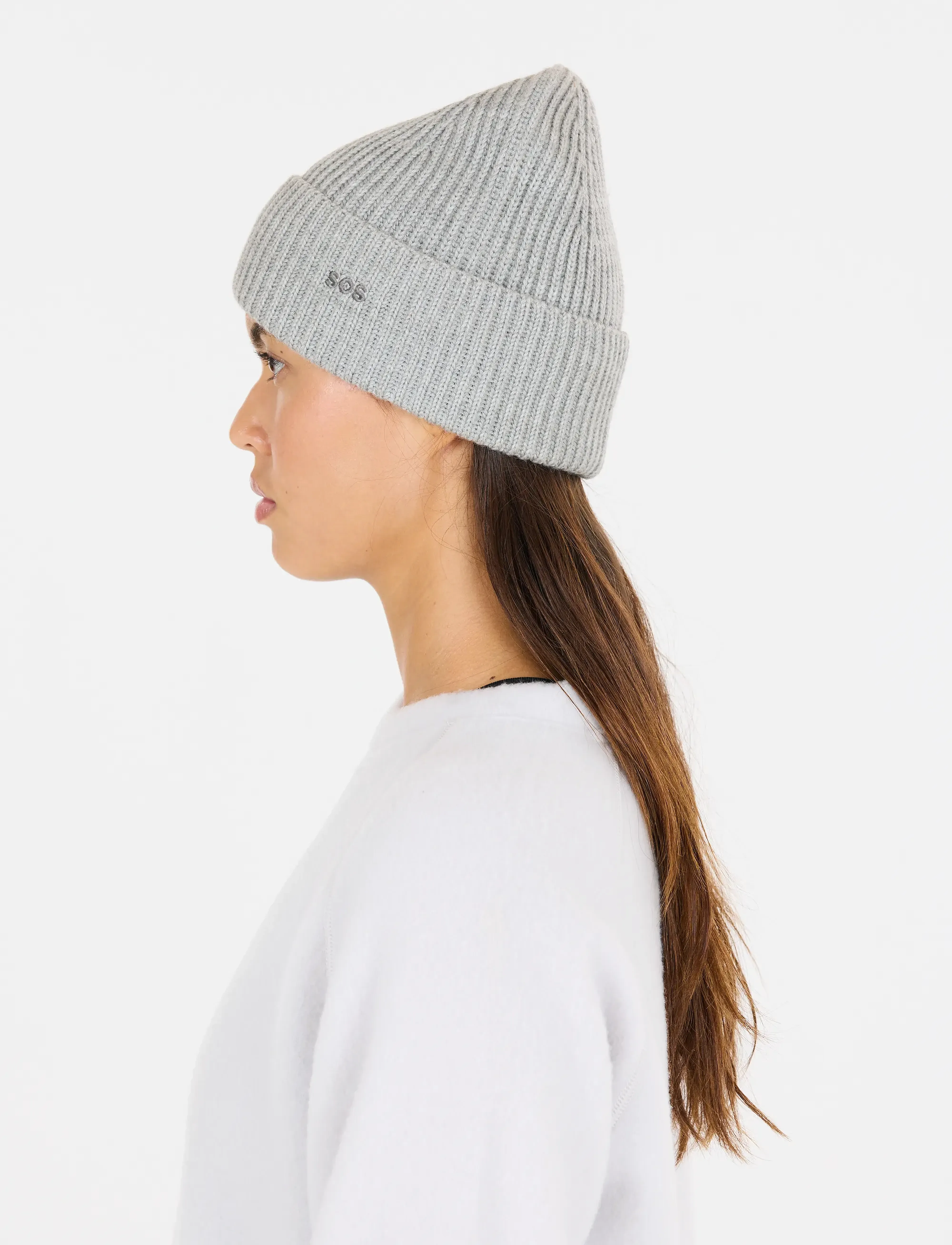 SOS - Girdwood wool beanie - light grey melange - 4