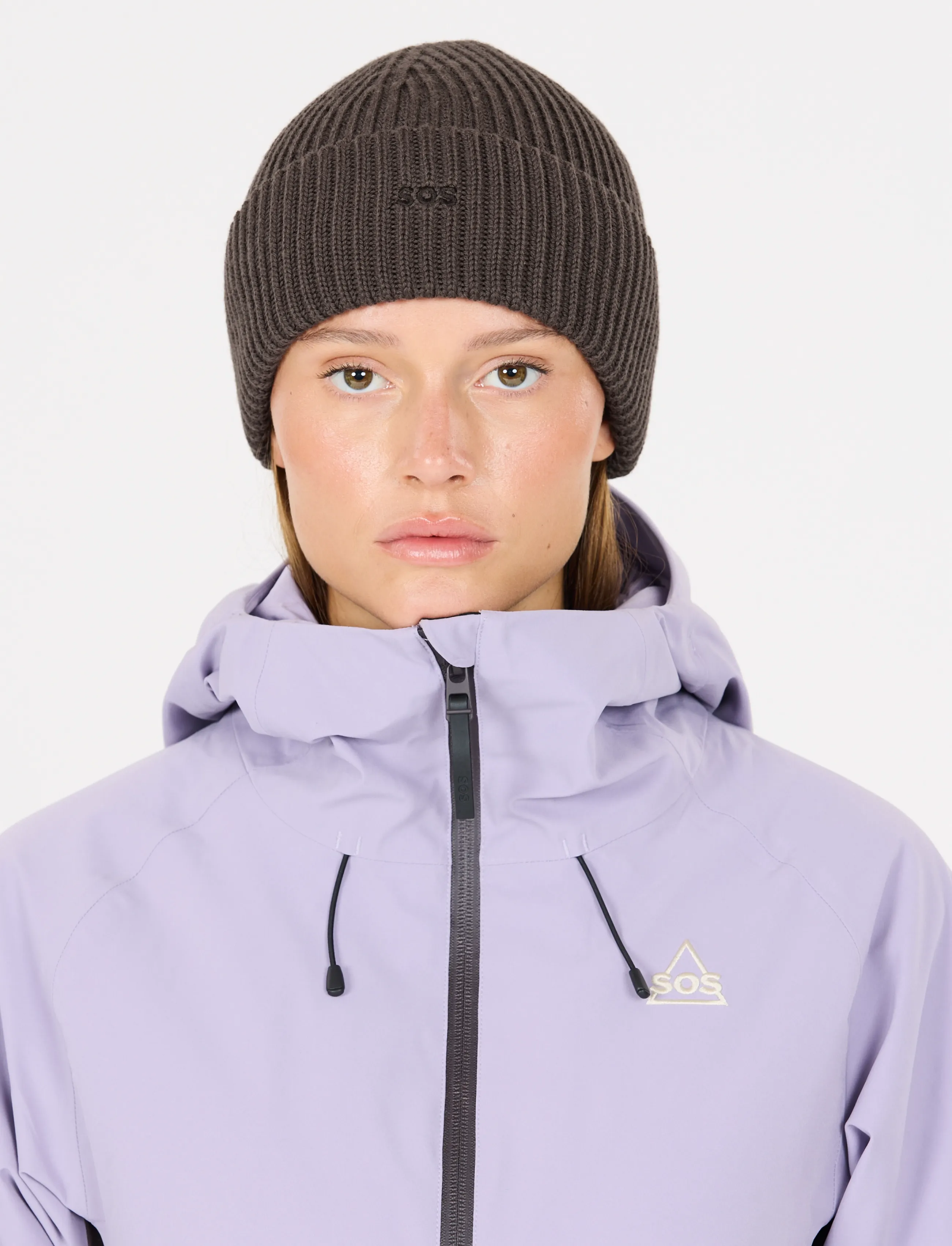 SOS - Girdwood wool beanie - beanies - shale mud - 4