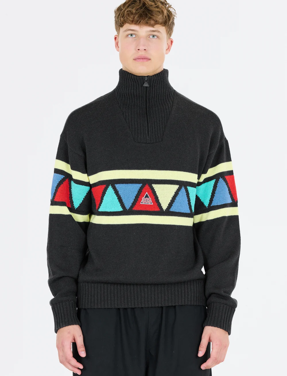 SOS - The Windbreaker Uni Knit - sweatshirts - blue graphite - 0