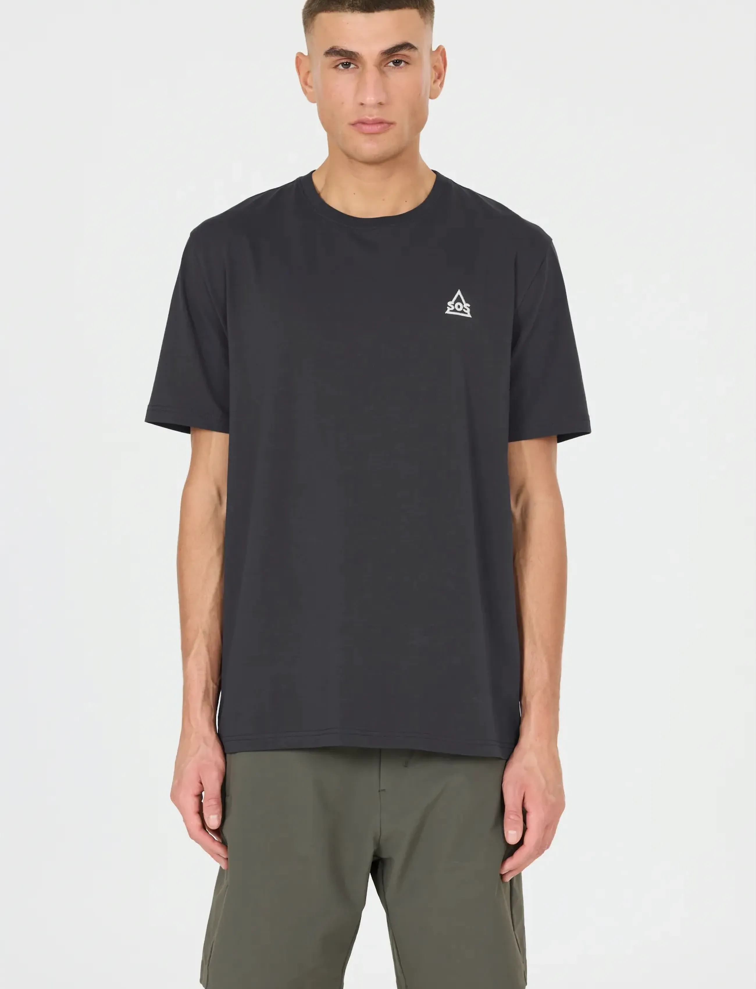 SOS Mera M SS Tee - T-Shirts - BLUE GRAPHITE / black