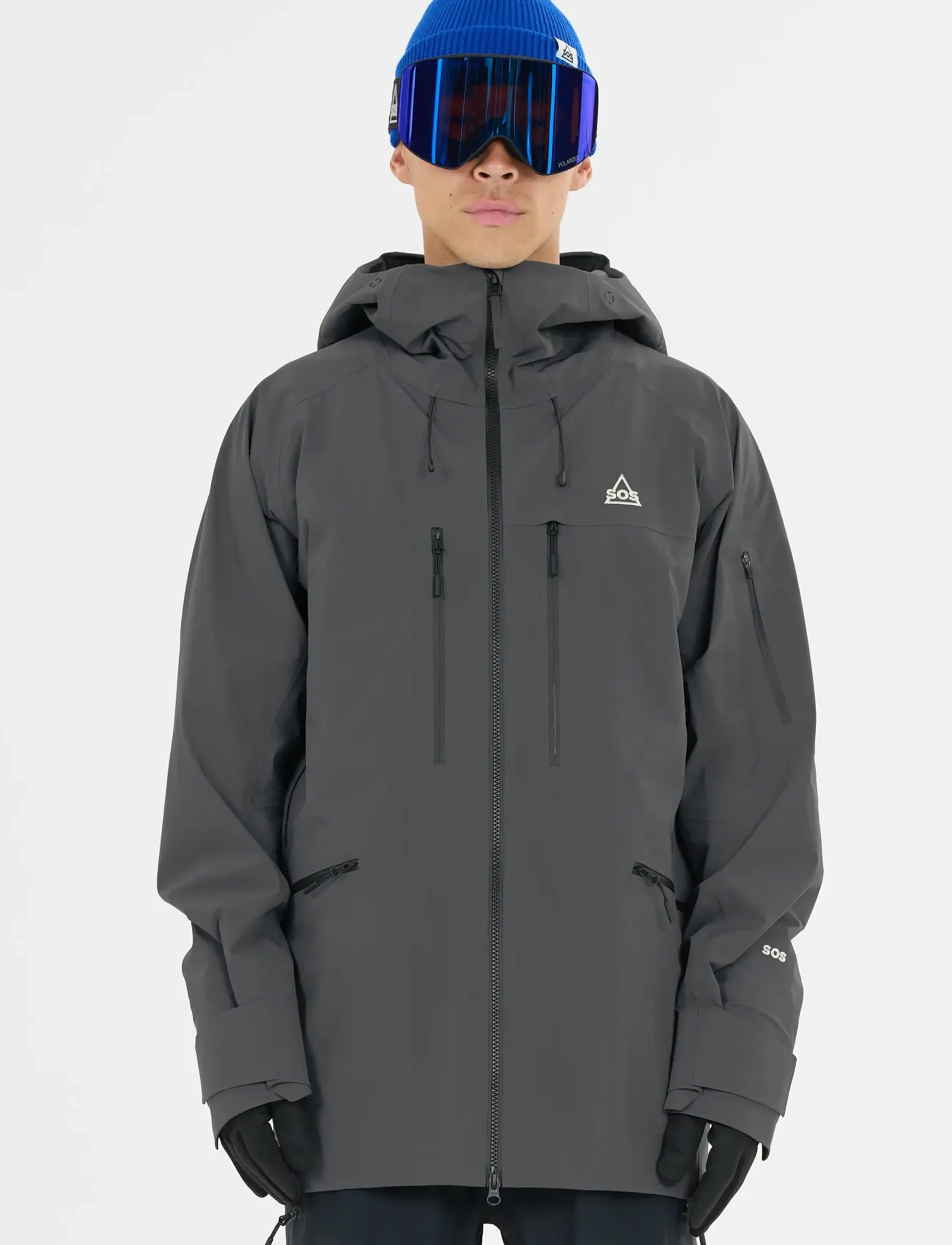 SOS Kula M 3L Shell Jacket, S, Grey, Sport Jackets > Sport Ski Jackets, Herre