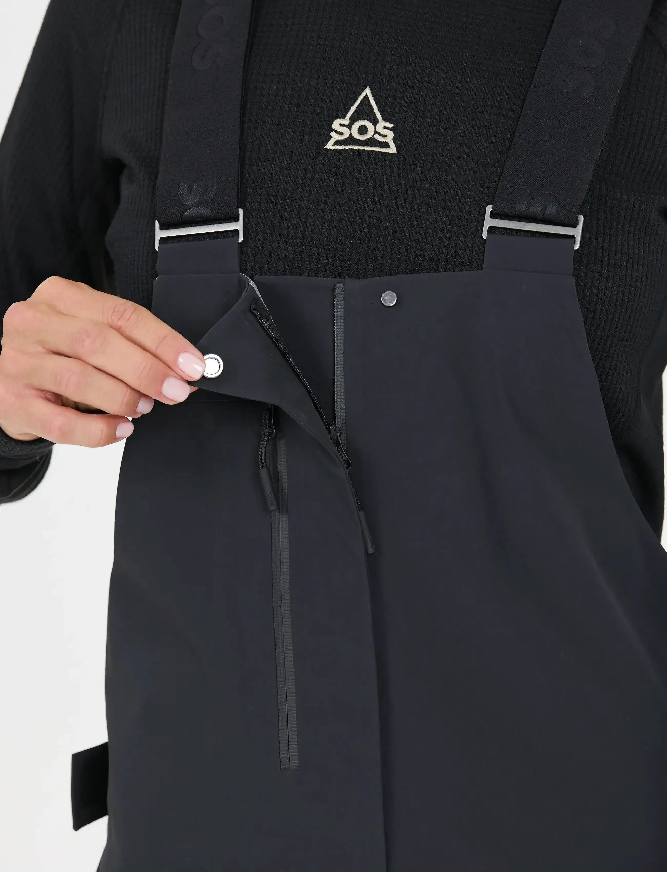 SOS - Kula W 3L Shell Bib Pants - joggingbukser - black - 3
