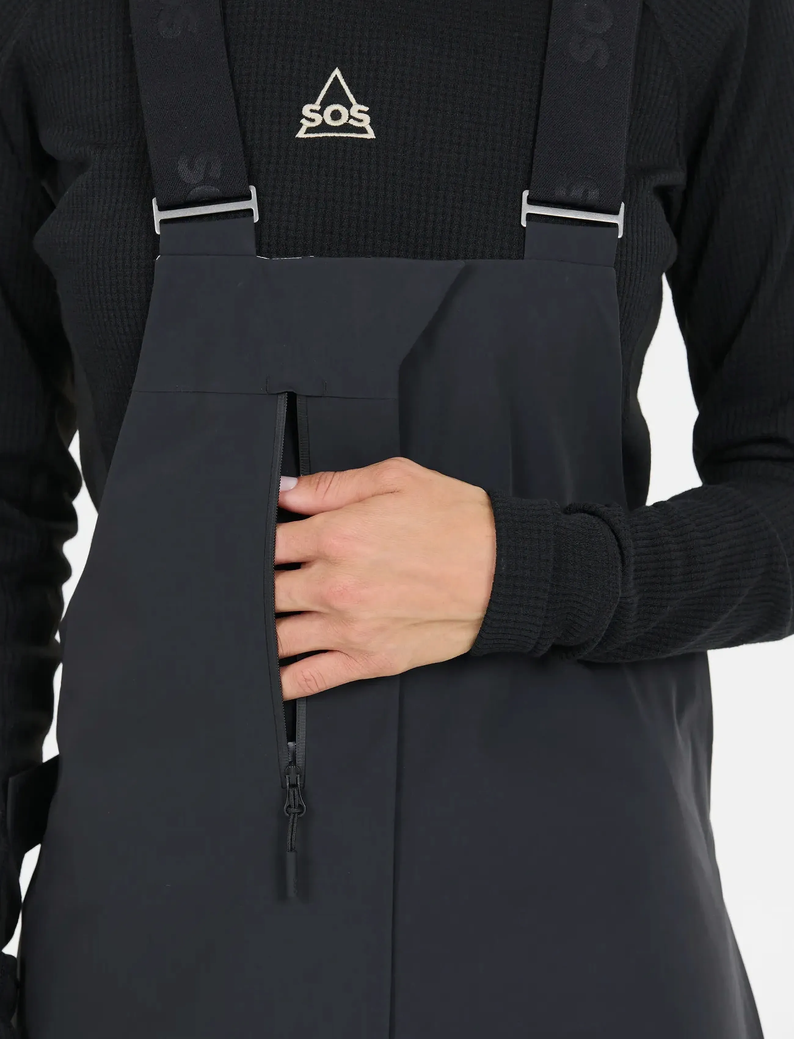 SOS - Kula W 3L Shell Bib Pants - joggingbukser - black - 4