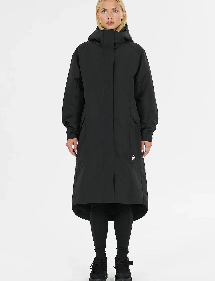 SOS - Trikora W 2L Long Insulated Jacket - ulkoilutakit - black - 0