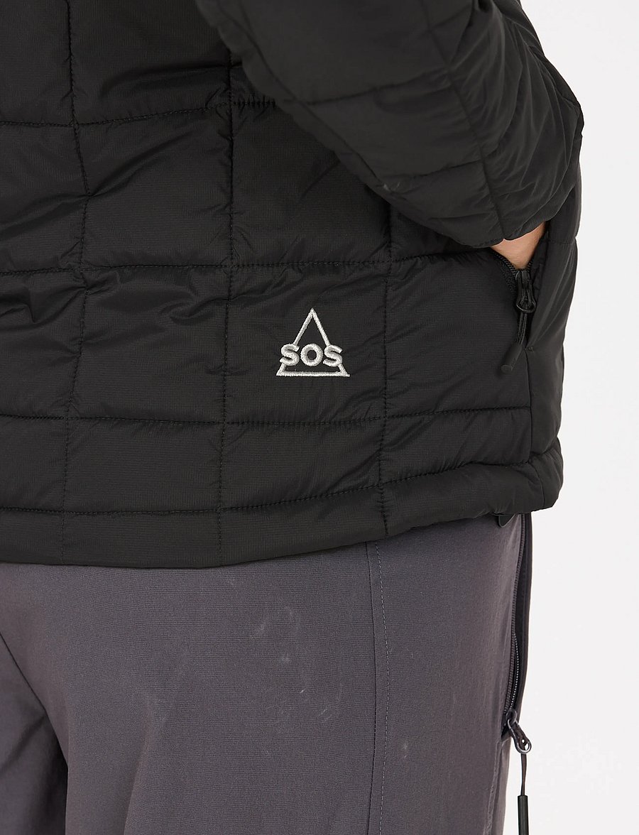SOS - Haumea W Insulated Packable Hoody J - winter jackets - black - 4