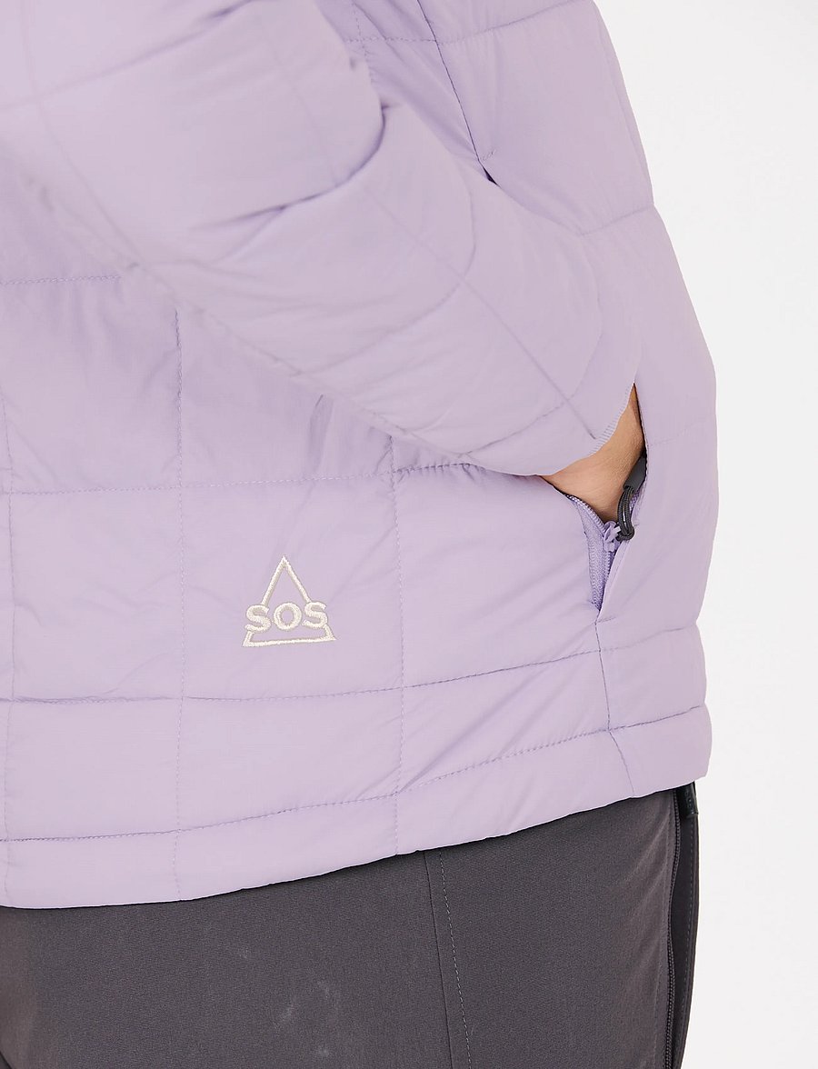 SOS - Haumea W Insulated Packable Hoody J - vinterjackor - wisteria - 4