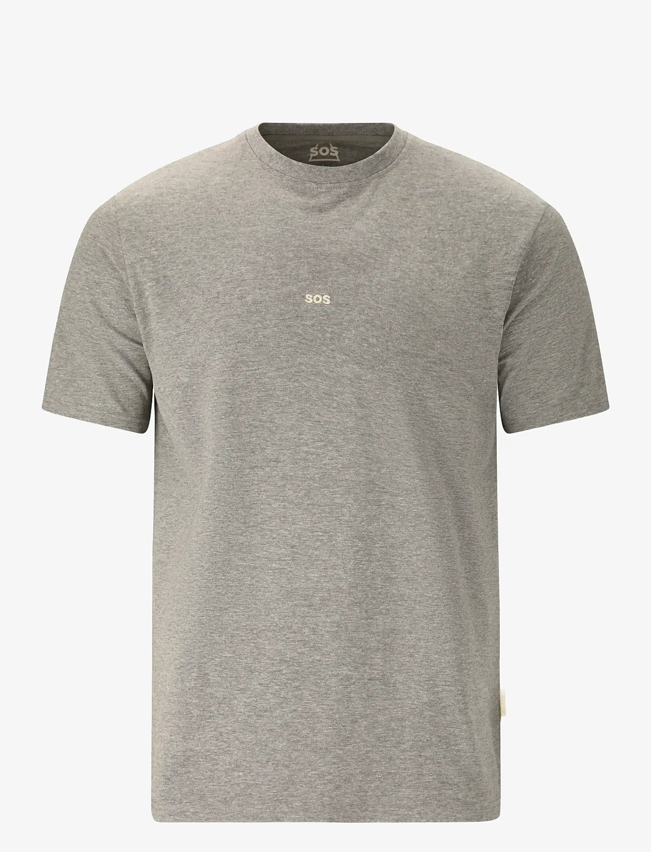 SOS - SOSRype M SS Tee - t-shirts - mid grey melange - 1