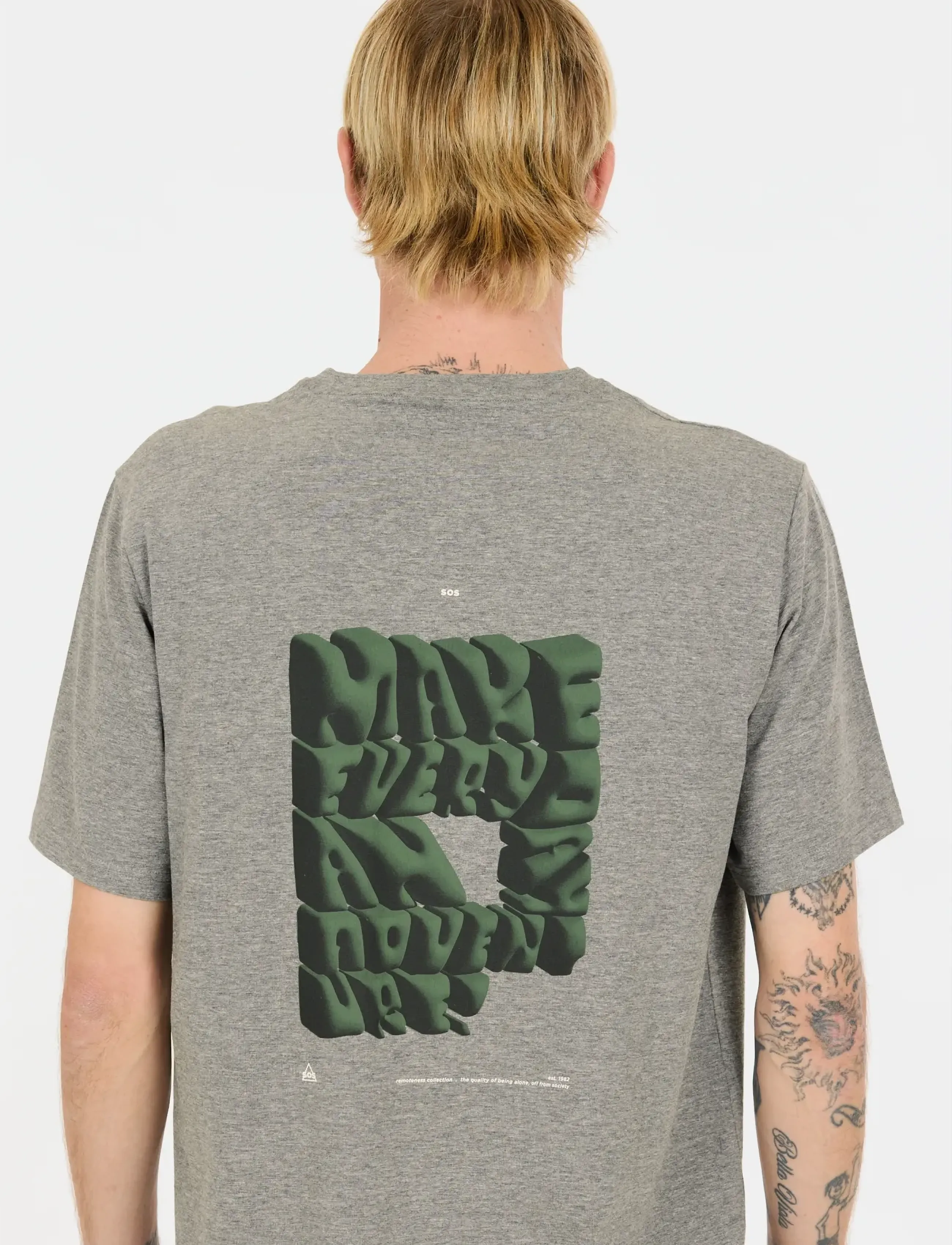 SOS - Sera M SS T-Shirt - t-shirts - mid grey melange - 4