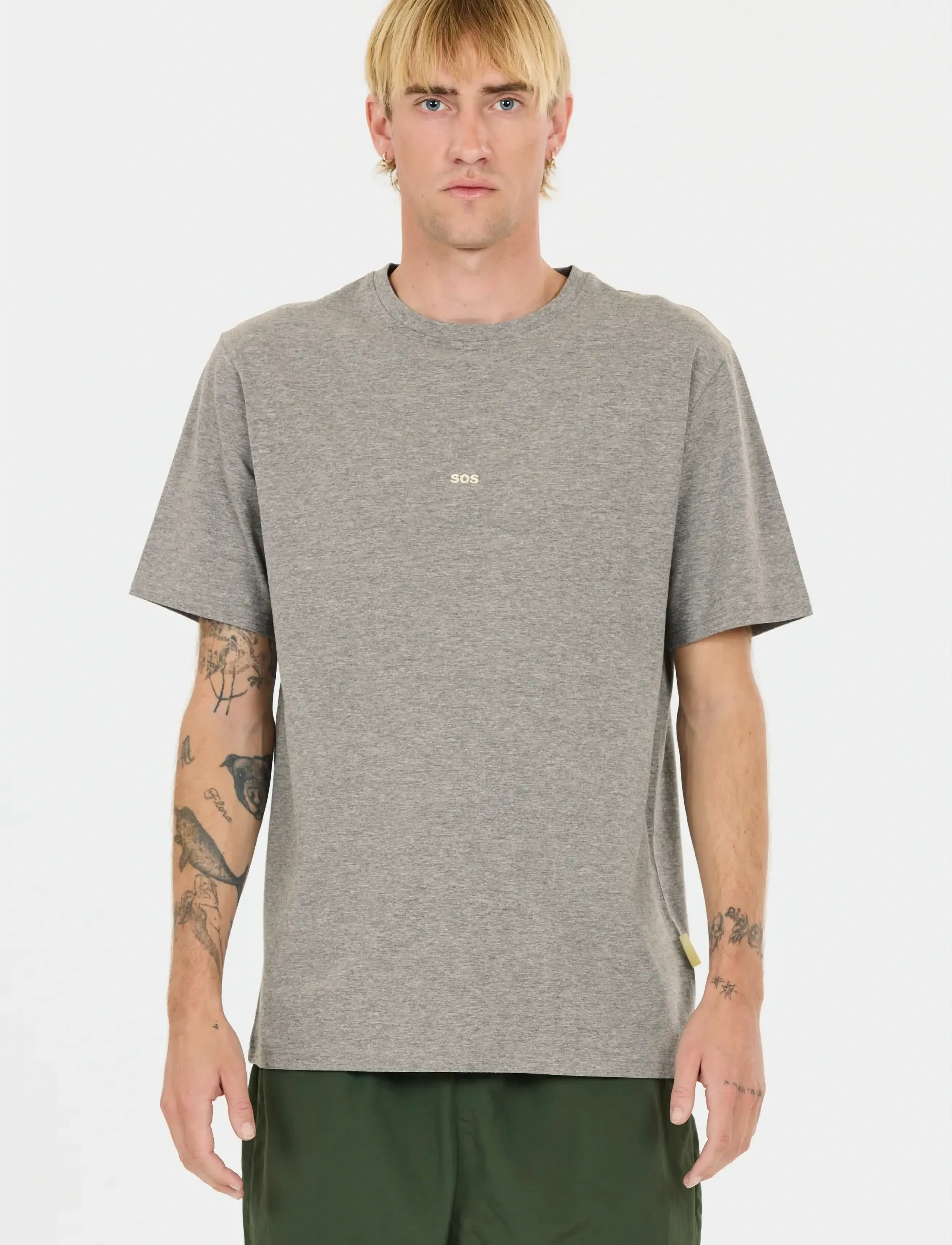 SOS Sera M SS T-Shirt - Riided - MID GREY MELANGE / grey