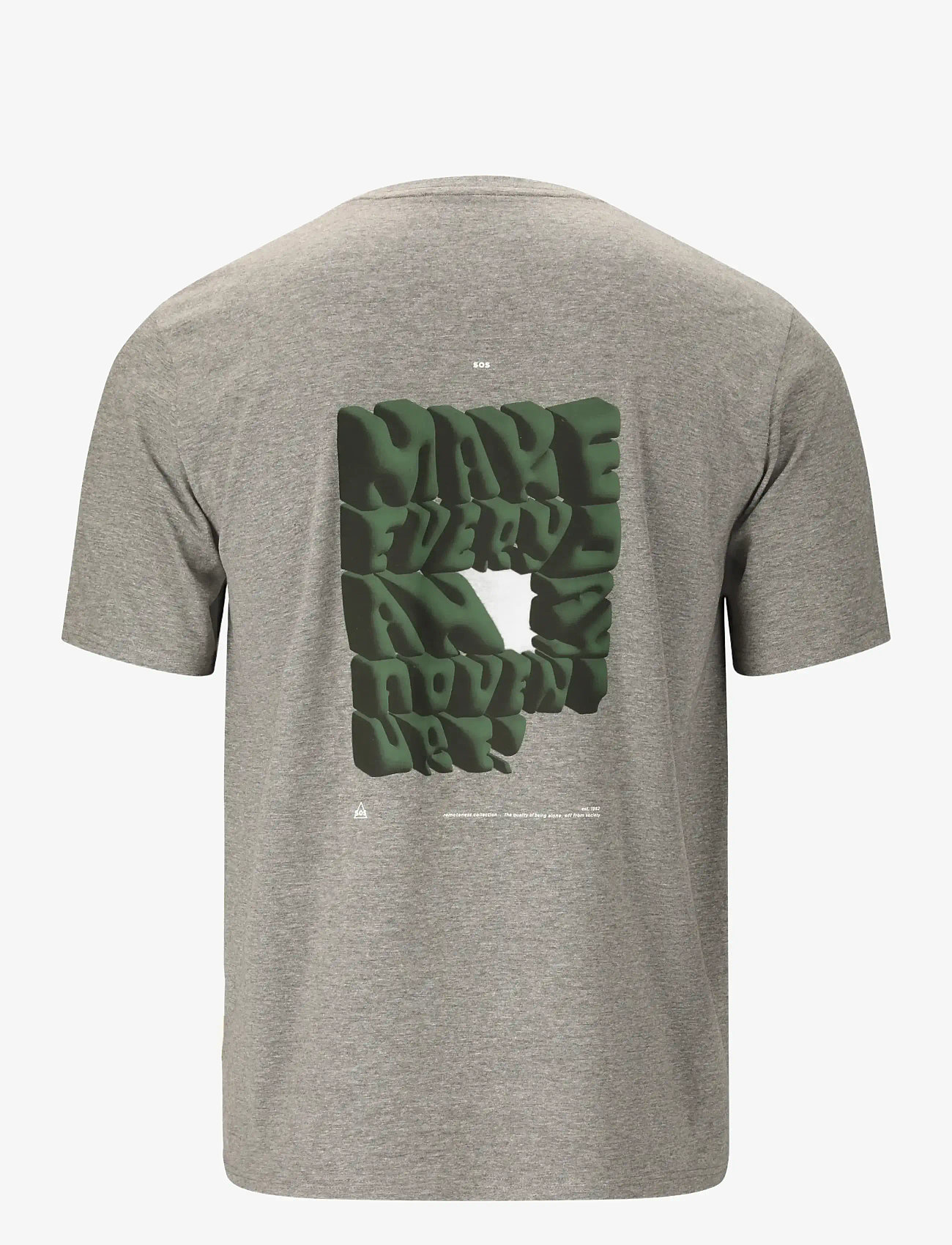 SOS - SOSRype M SS Tee - t-shirts - mid grey melange - 3