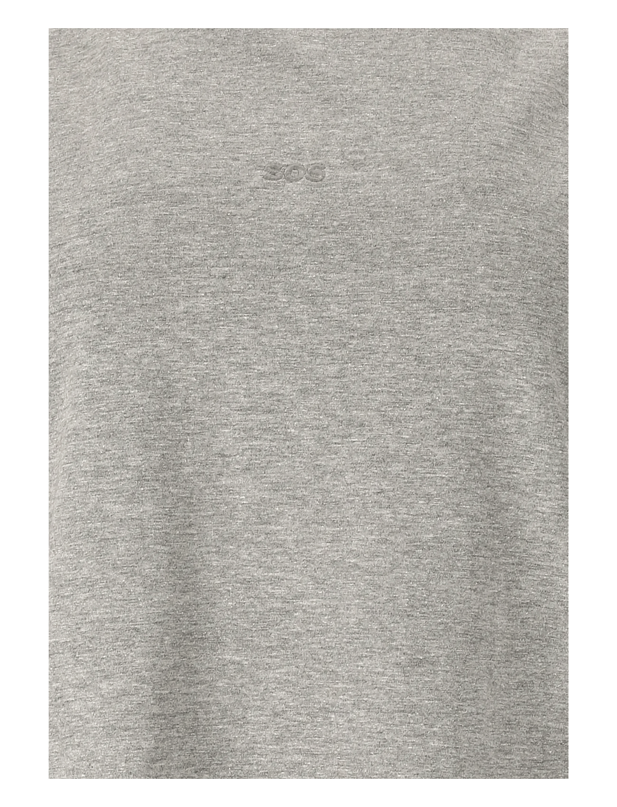 SOS - Sera W SS T-Shirt - alussärgid ja t-särgid - mid grey melange - 2