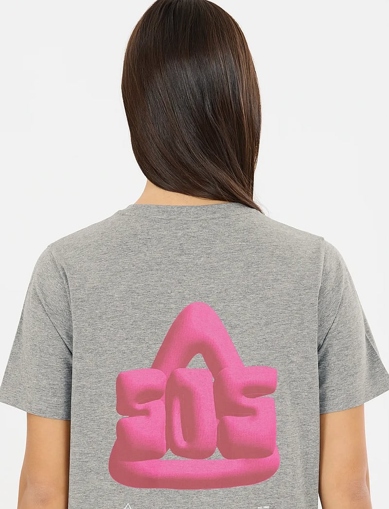 SOS - Sera W SS T-Shirt - t-shirts - mid grey melange - 5