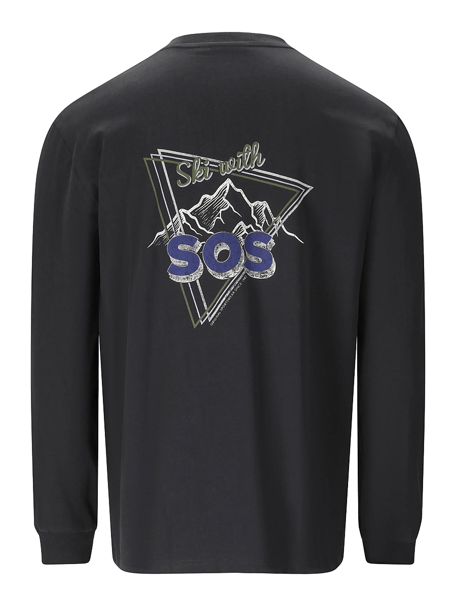 SOS - Liftoff M LS T-Shirt - pikkade varrukatega alussärgid - blue graphite - 2