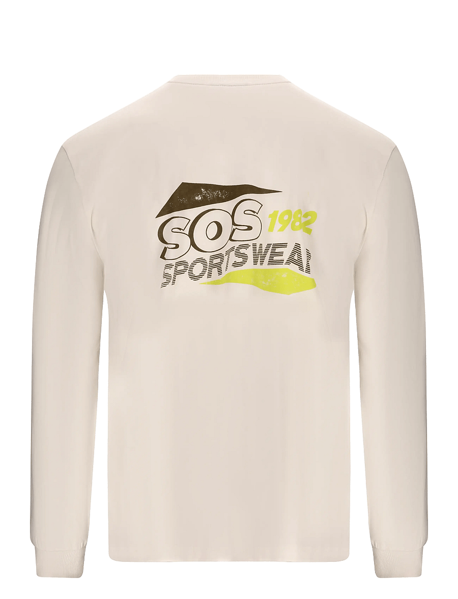 SOS - Liftoff M LS T-Shirt - långärmade tröjor - white alyssum - 2