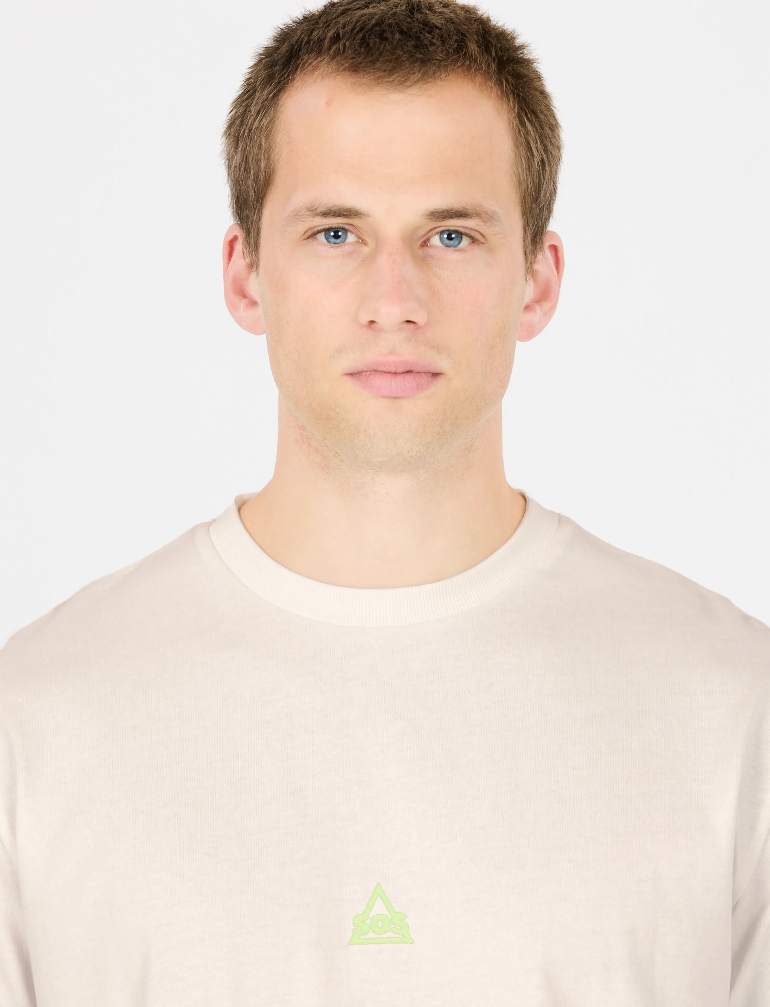 SOS Liftoff M LS T-Shirt - T-shirts - WHITE ALYSSUM / cream