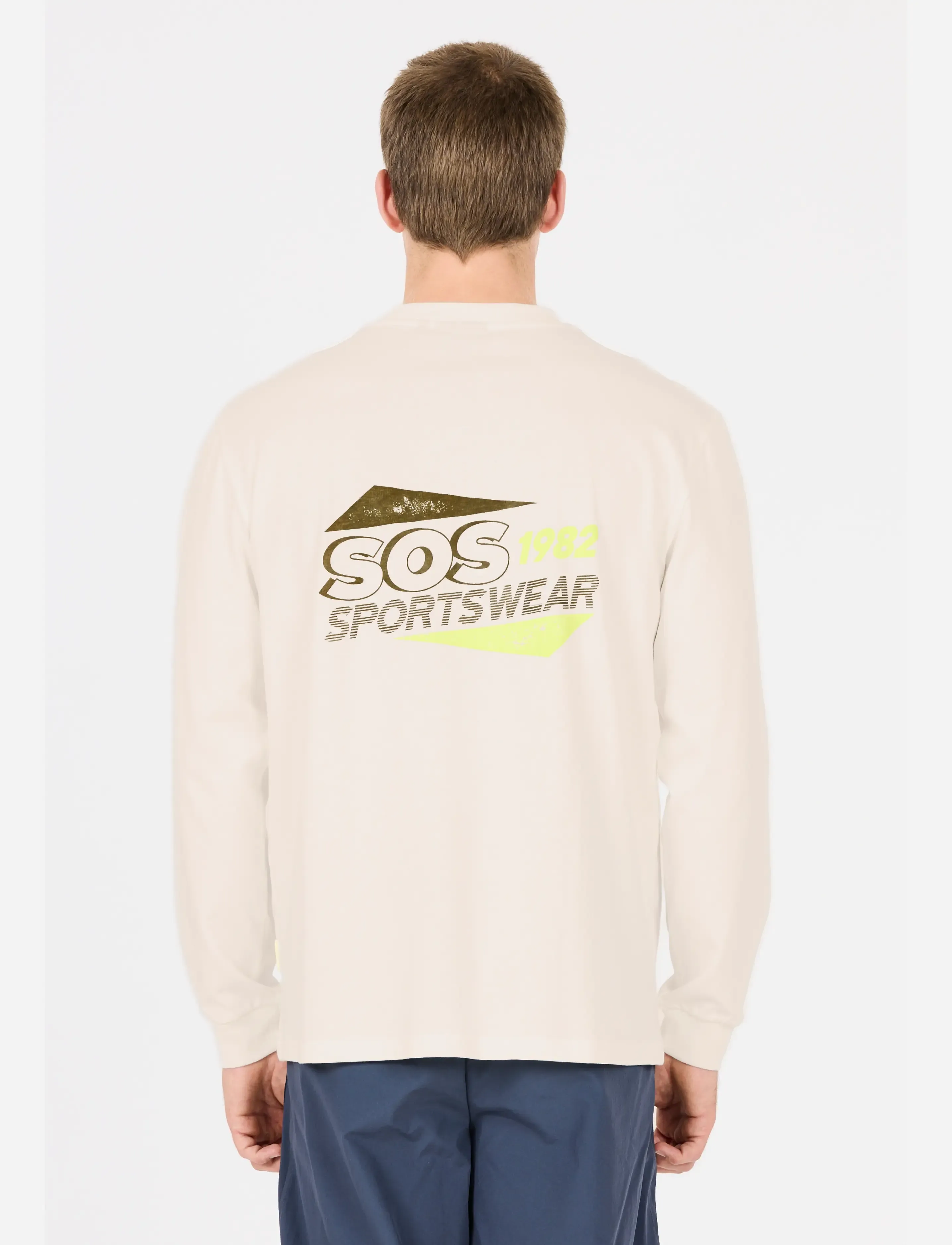 SOS Liftoff M LS T-Shirt - Streetstyle - WHITE ALYSSUM / cream