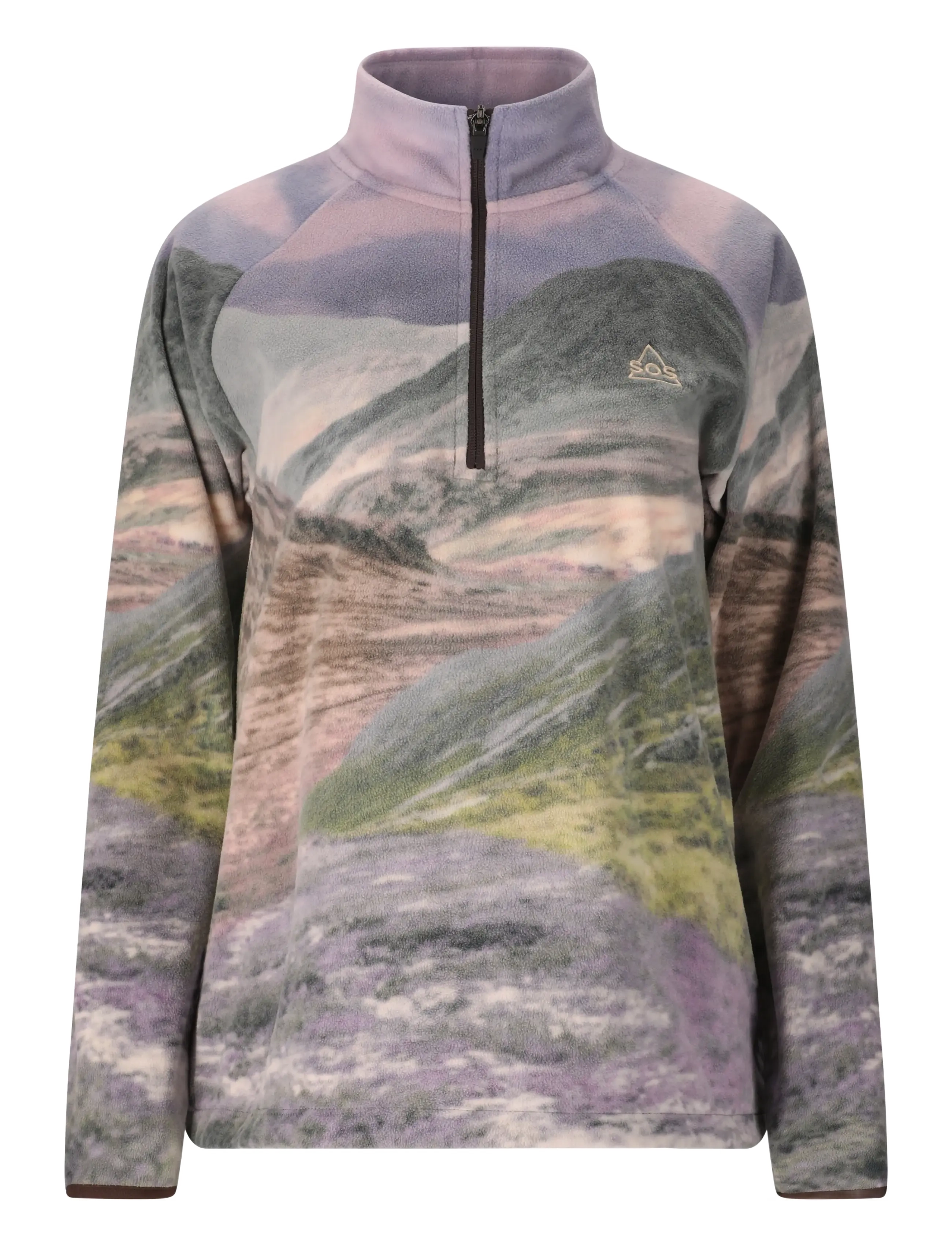 SOS Exo W Printed Half Zip Fleece - Kleidung - SHALE MUD / multi
