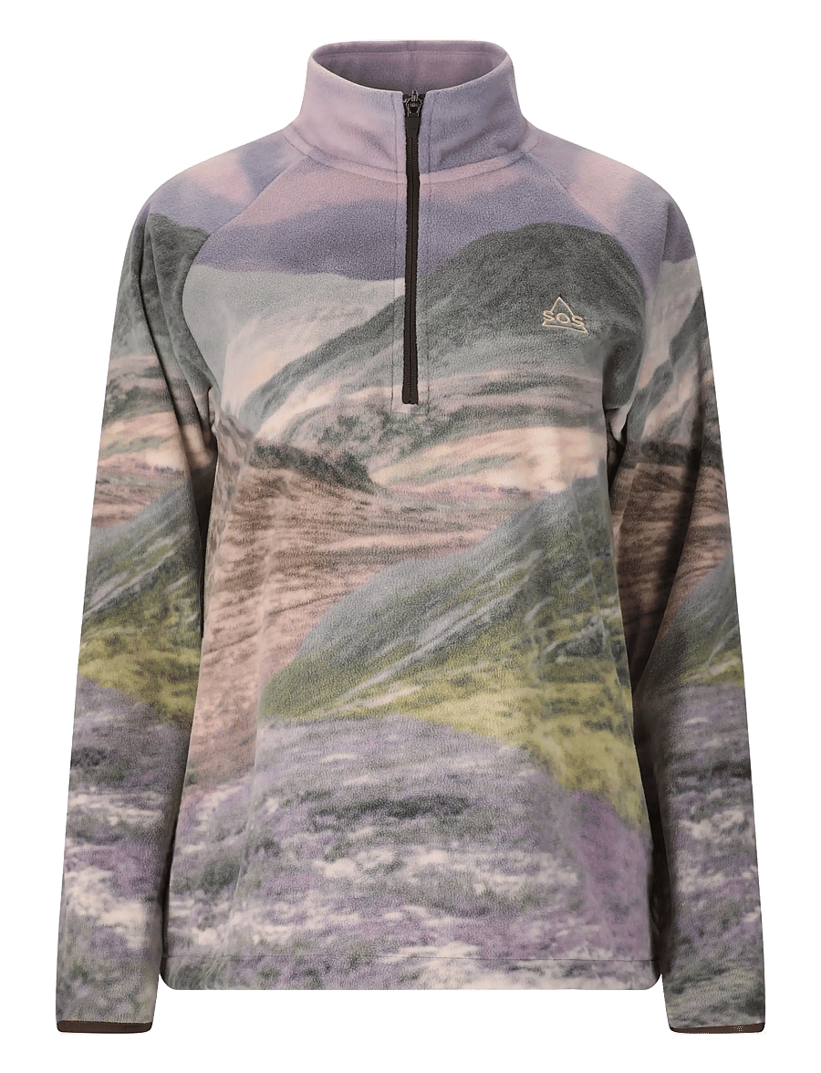 SOS - Exo W Printed Half Zip Fleece - shale mud - 1
