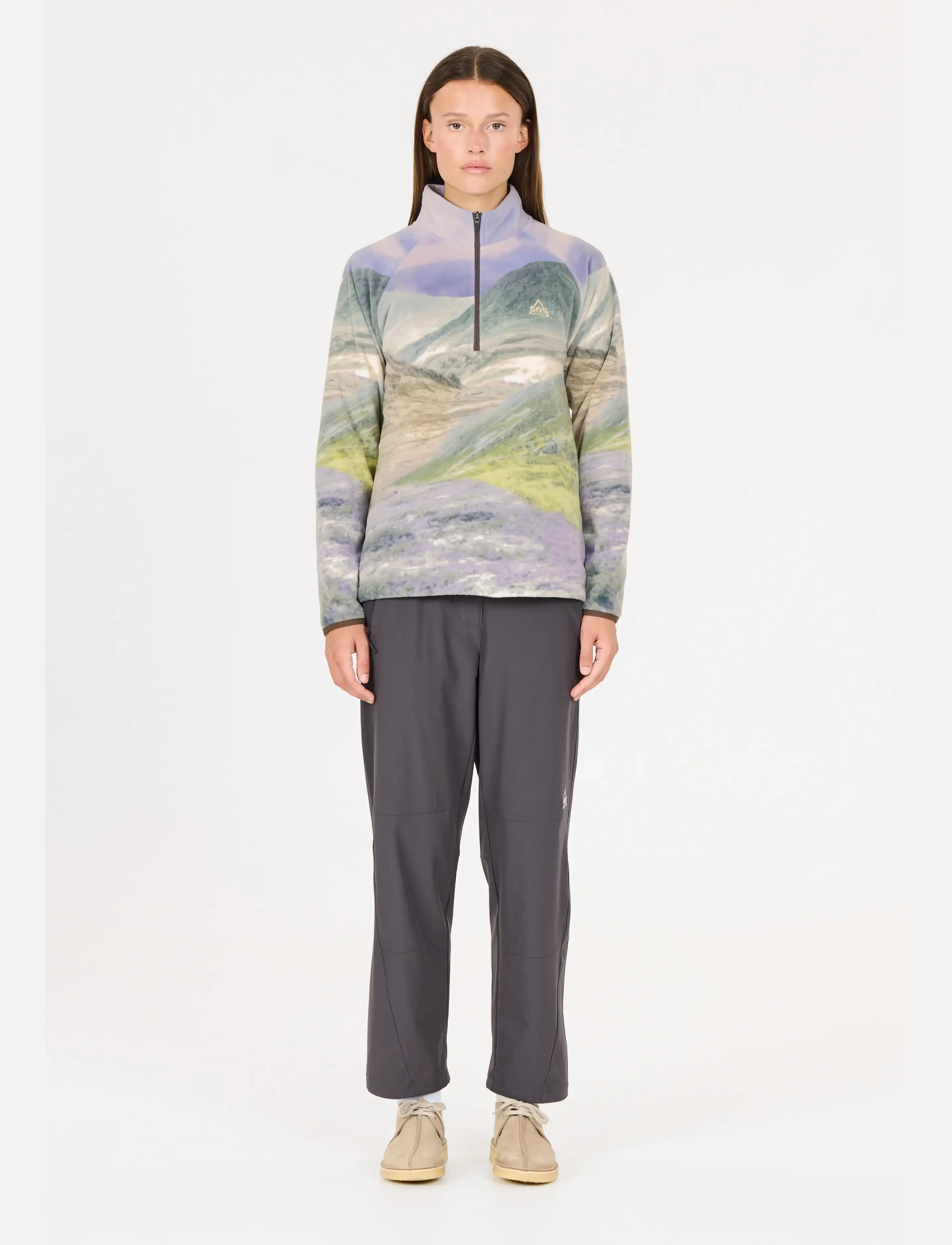 SOS - Exo W Printed Half Zip Fleece - shale mud - 3