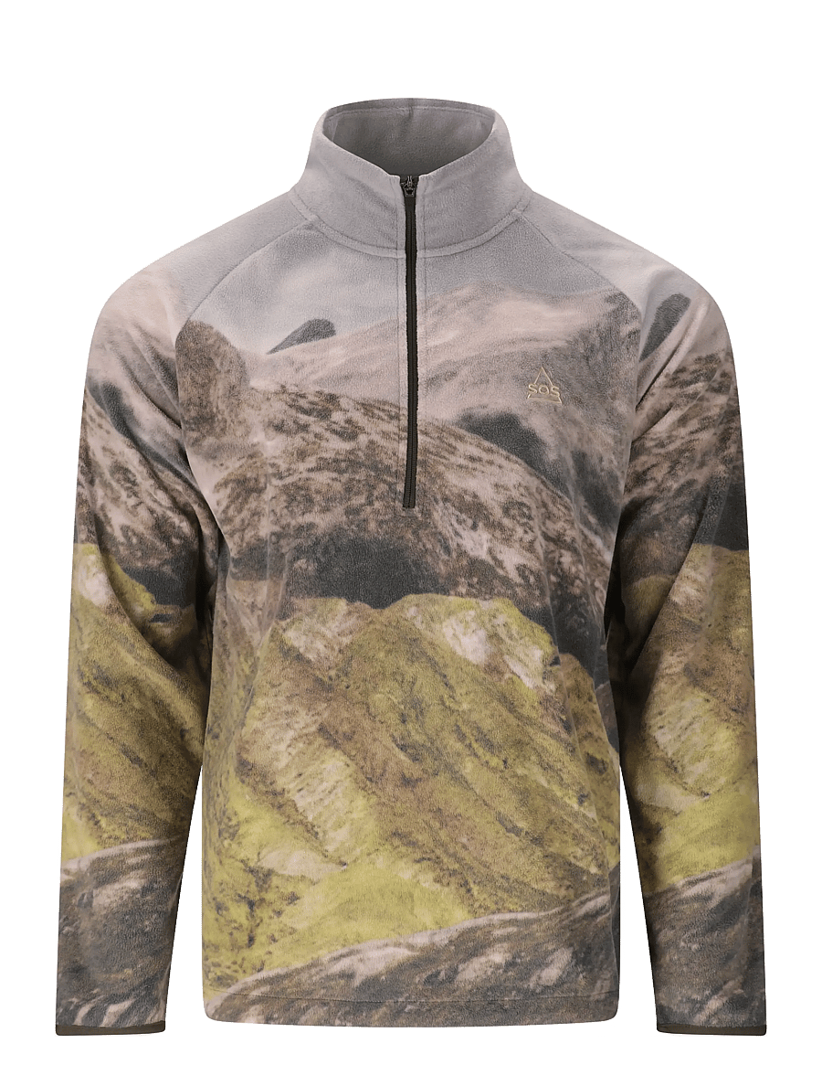 SOS - Exo M Printed Half Zip Fleece - fleece & mellanlager - black ink - 1