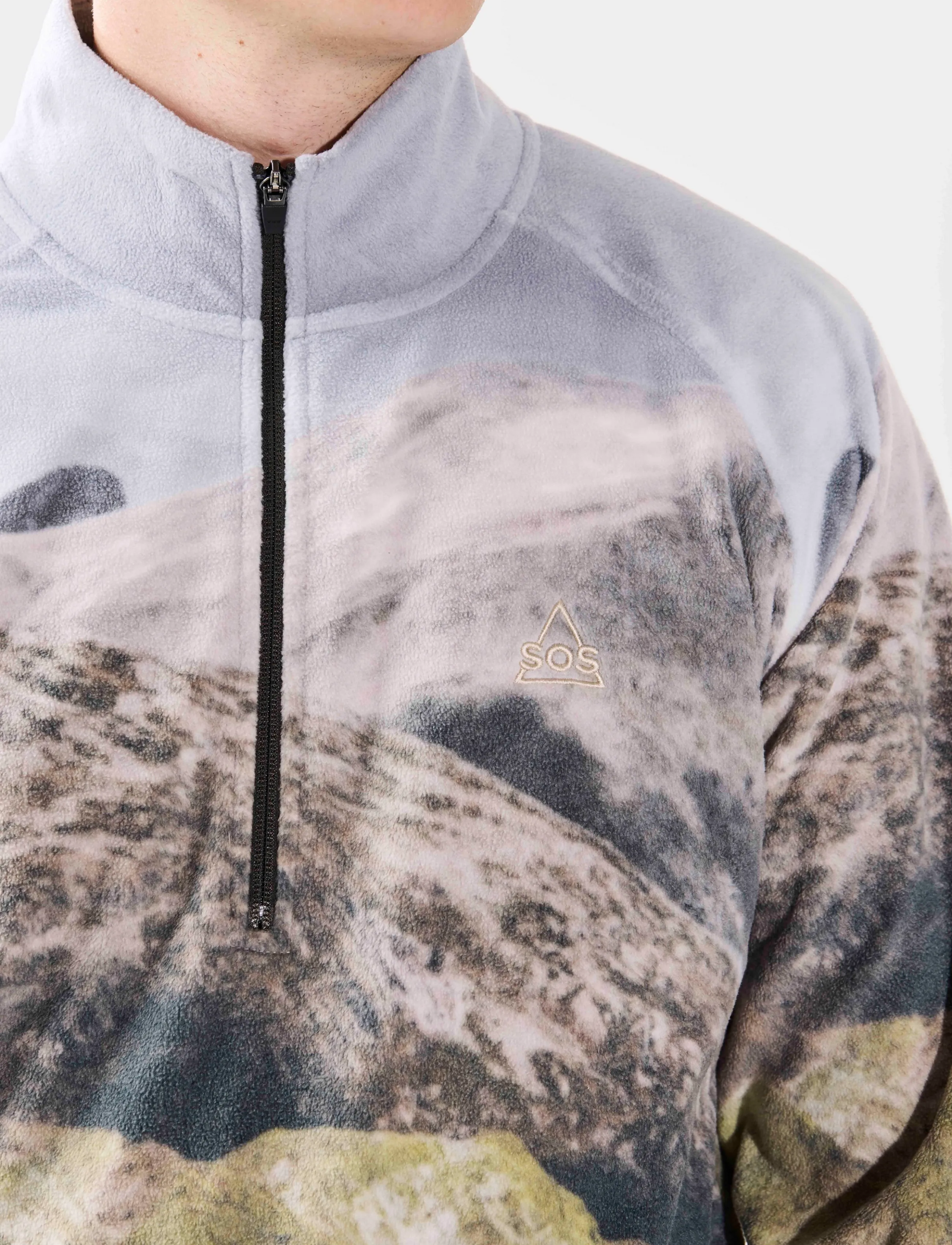 SOS - Exo M Printed Half Zip Fleece - fleece & mellanlager - black ink - 0