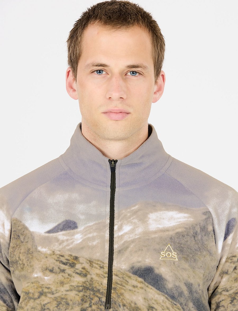 SOS - Exo M Printed Half Zip Fleece - fleece & mellanlager - black ink - 4
