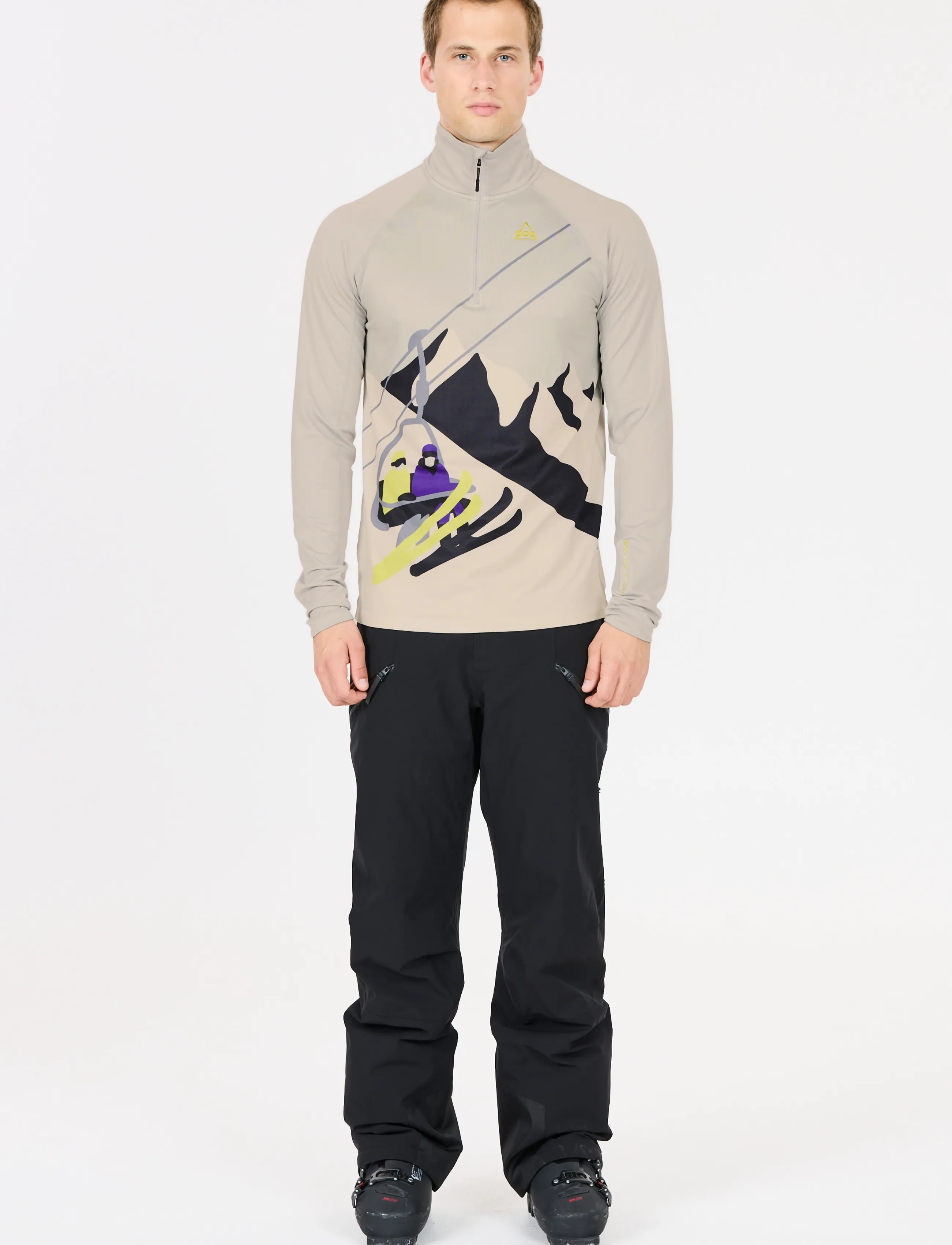 SOS - Stratos M Half Zip Printed Midlayer - harbor mist - 4