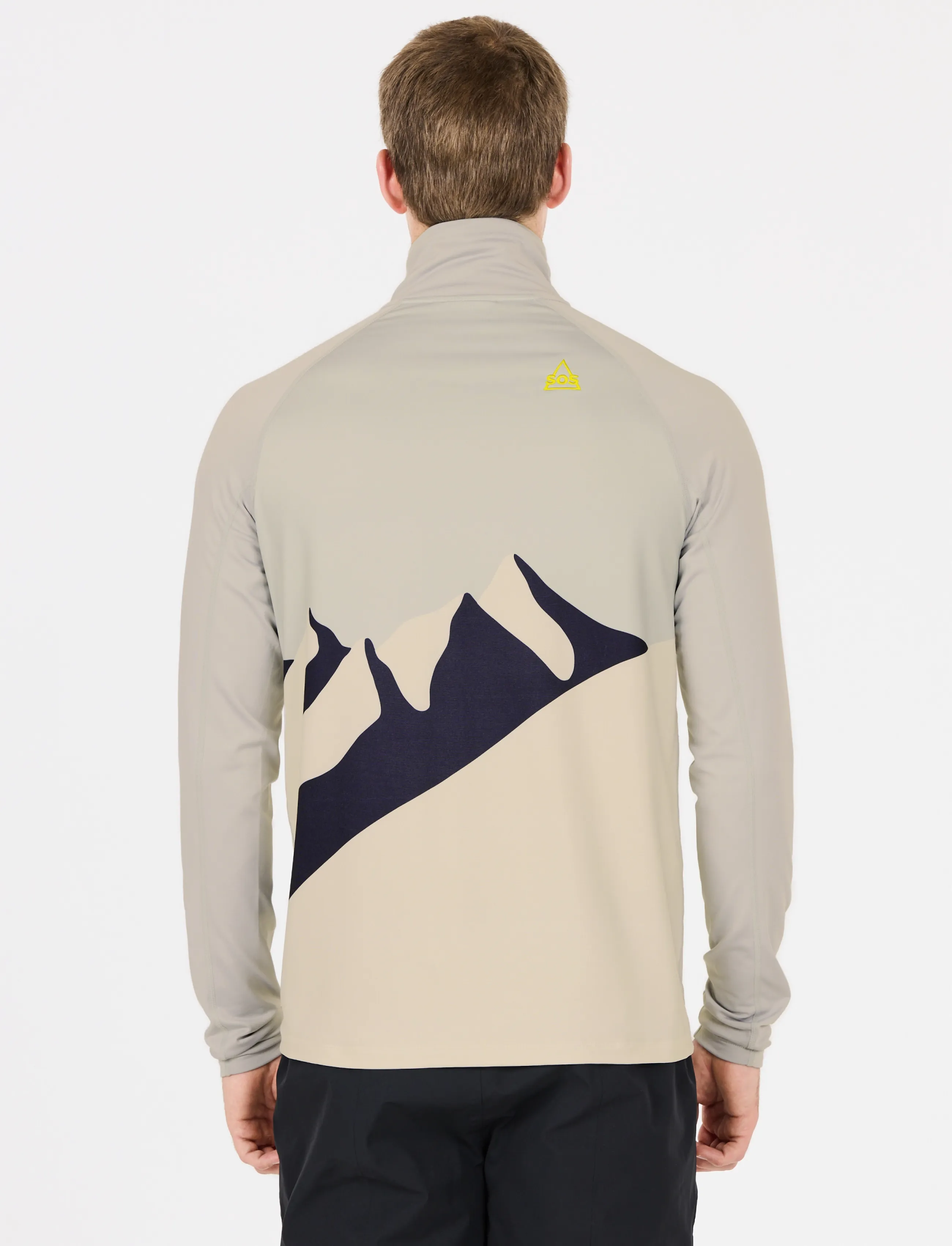SOS Stratos M Half Zip Printed Midlayer - Kleidung - HARBOR MIST / grey